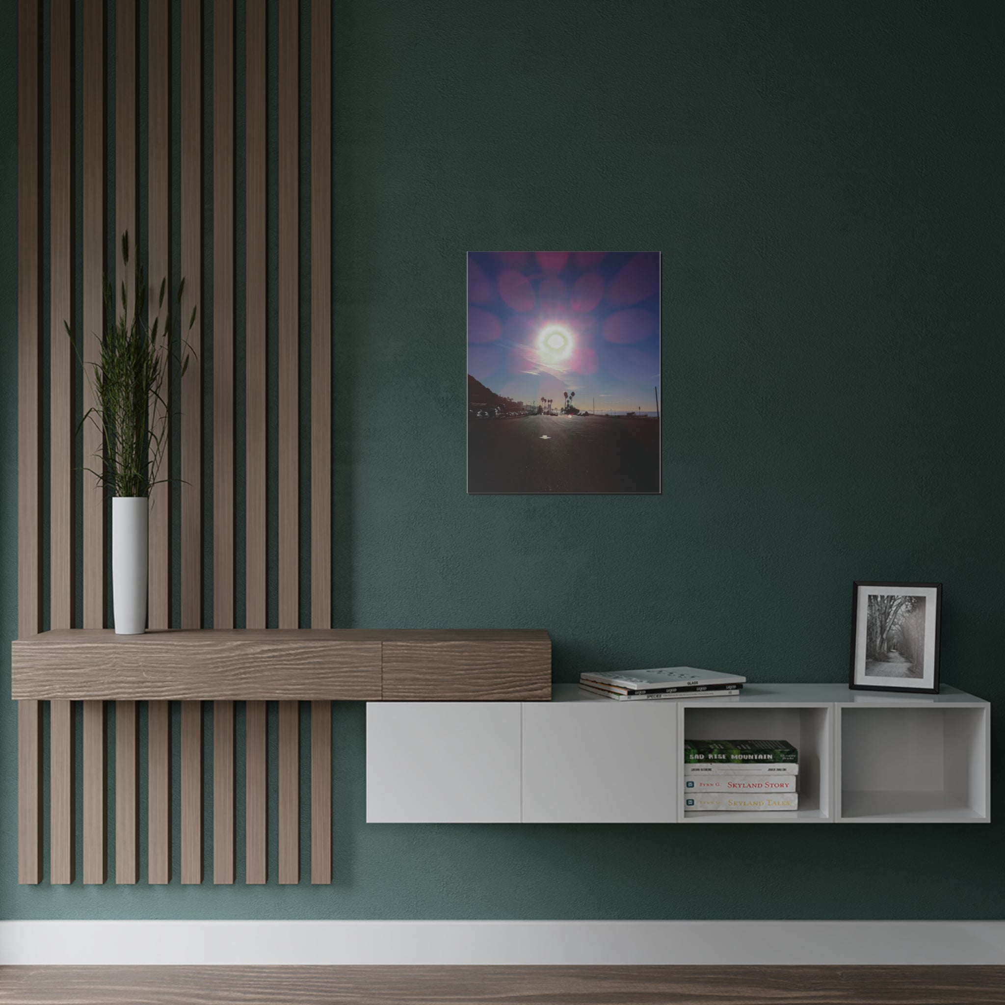 Will Rogers Beach, PCH, Santa Monica, California Satin Poster (300gsm)