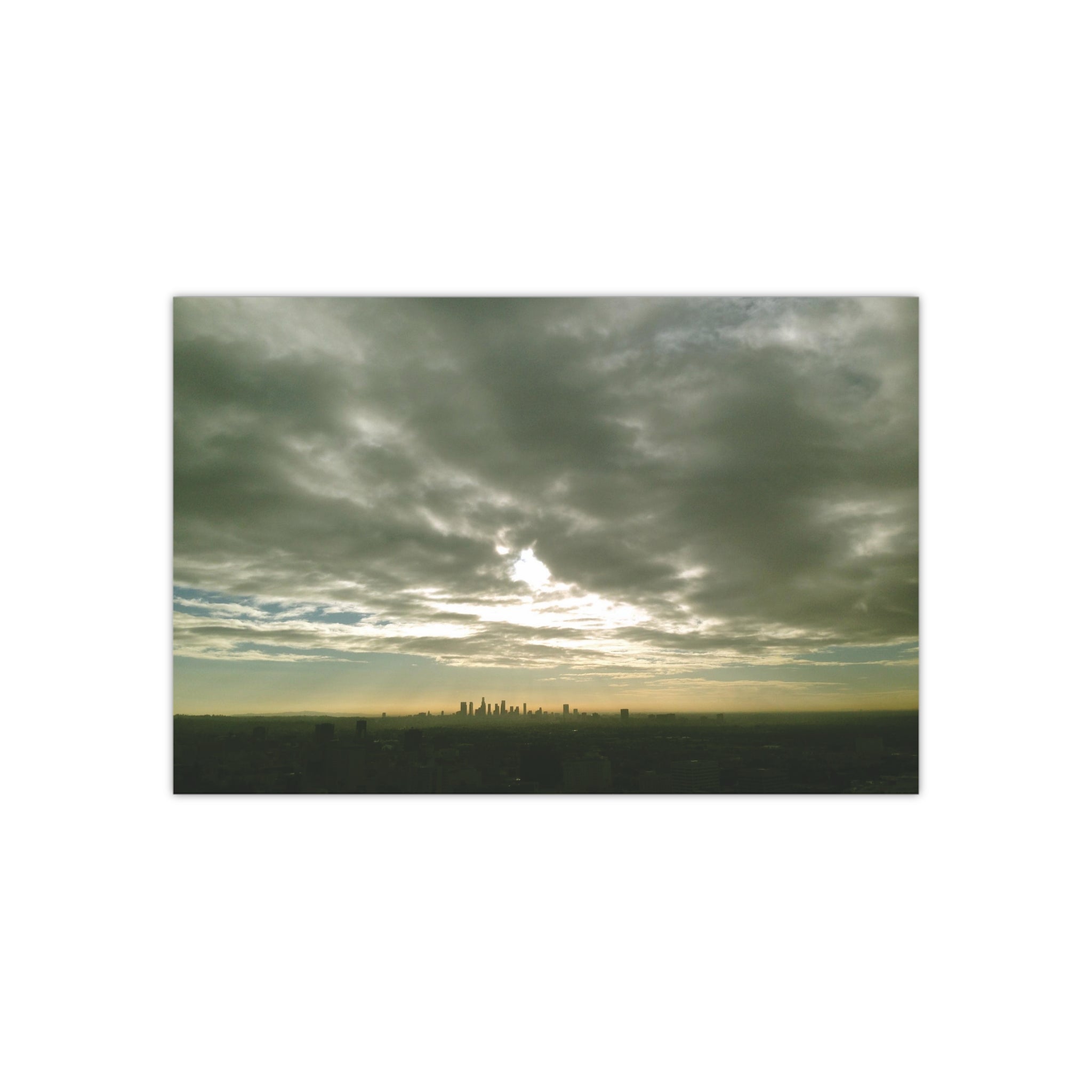 Clouds descending on Los Angeles, California - Satin Poster (300gsm)