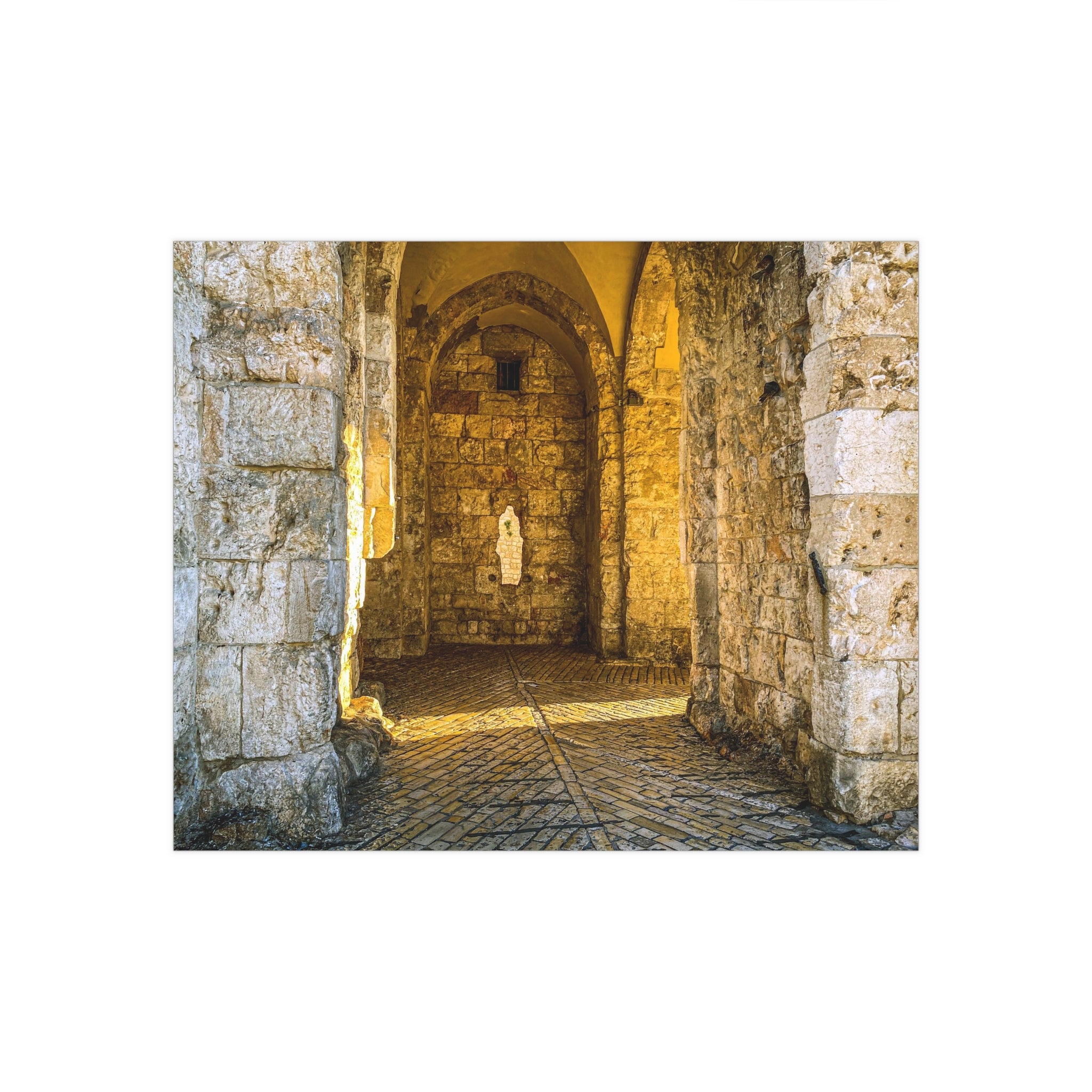 A Gate in the Jerusalem Wall in the Old City Satin Poster (300gsm)