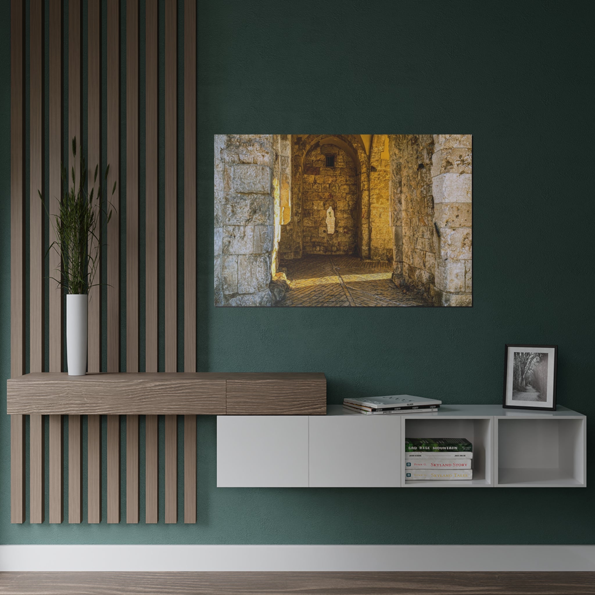 A Gate in the Jerusalem Wall in the Old City Satin Poster (300gsm)