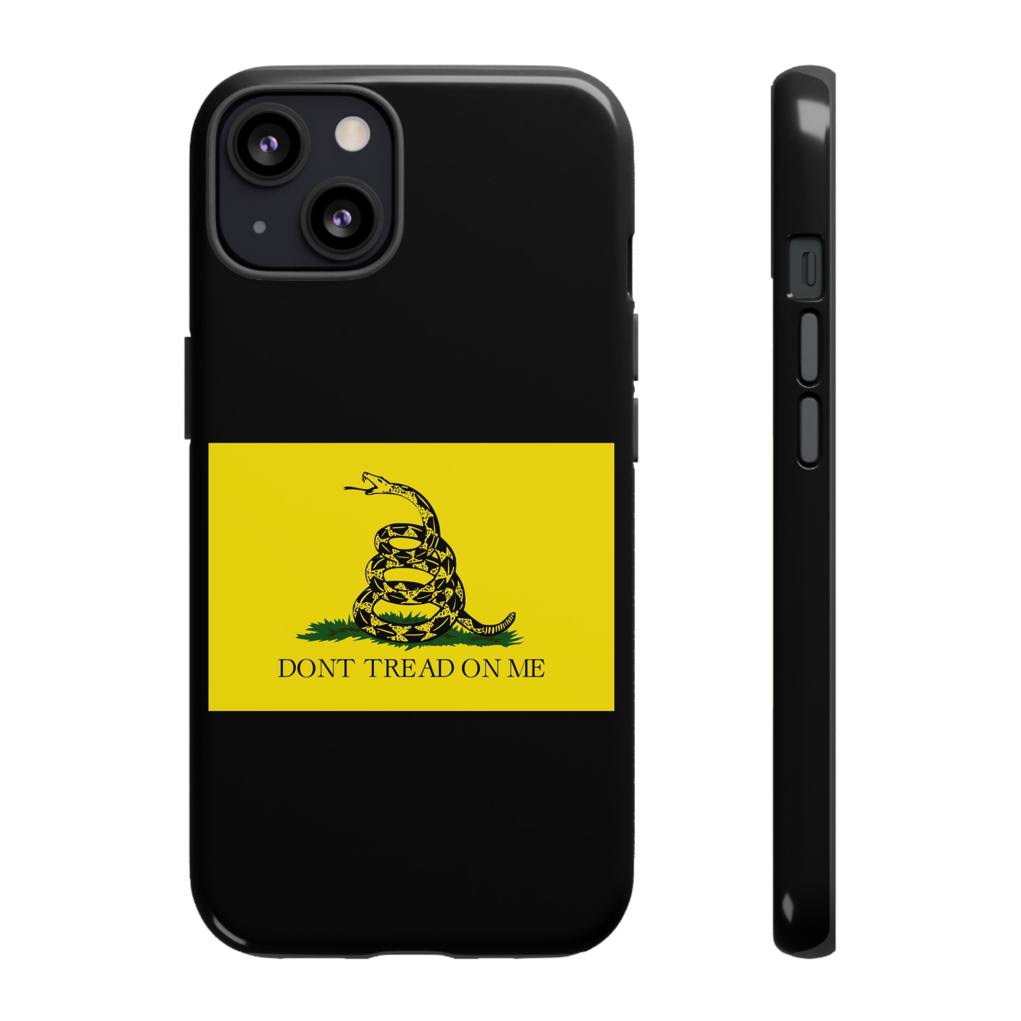 Gadsden flag "Dont Tread on Me" Tough Black & Yellow Cases