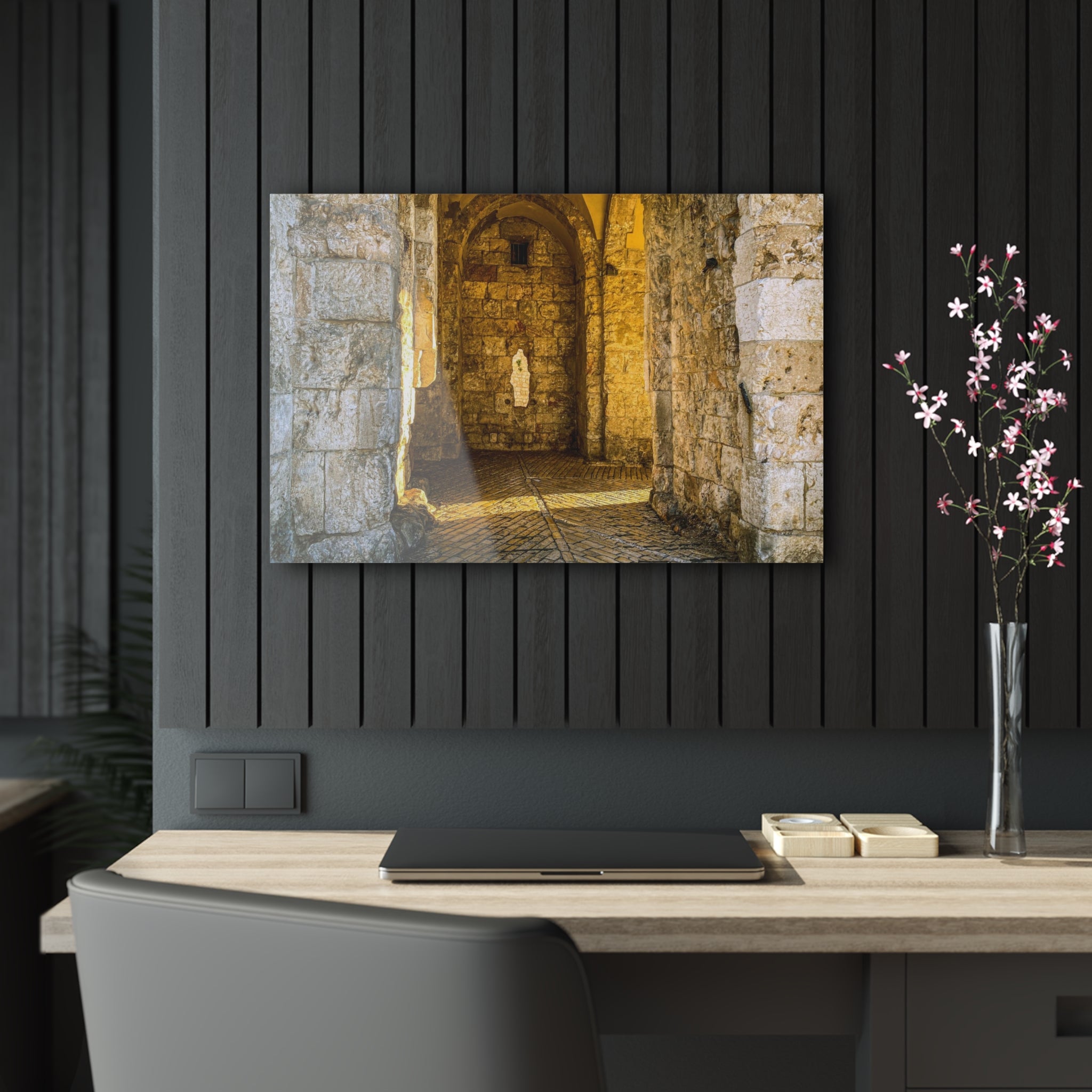 A Gate in the Jerusalem Wall in the Old City - Acrylic Print