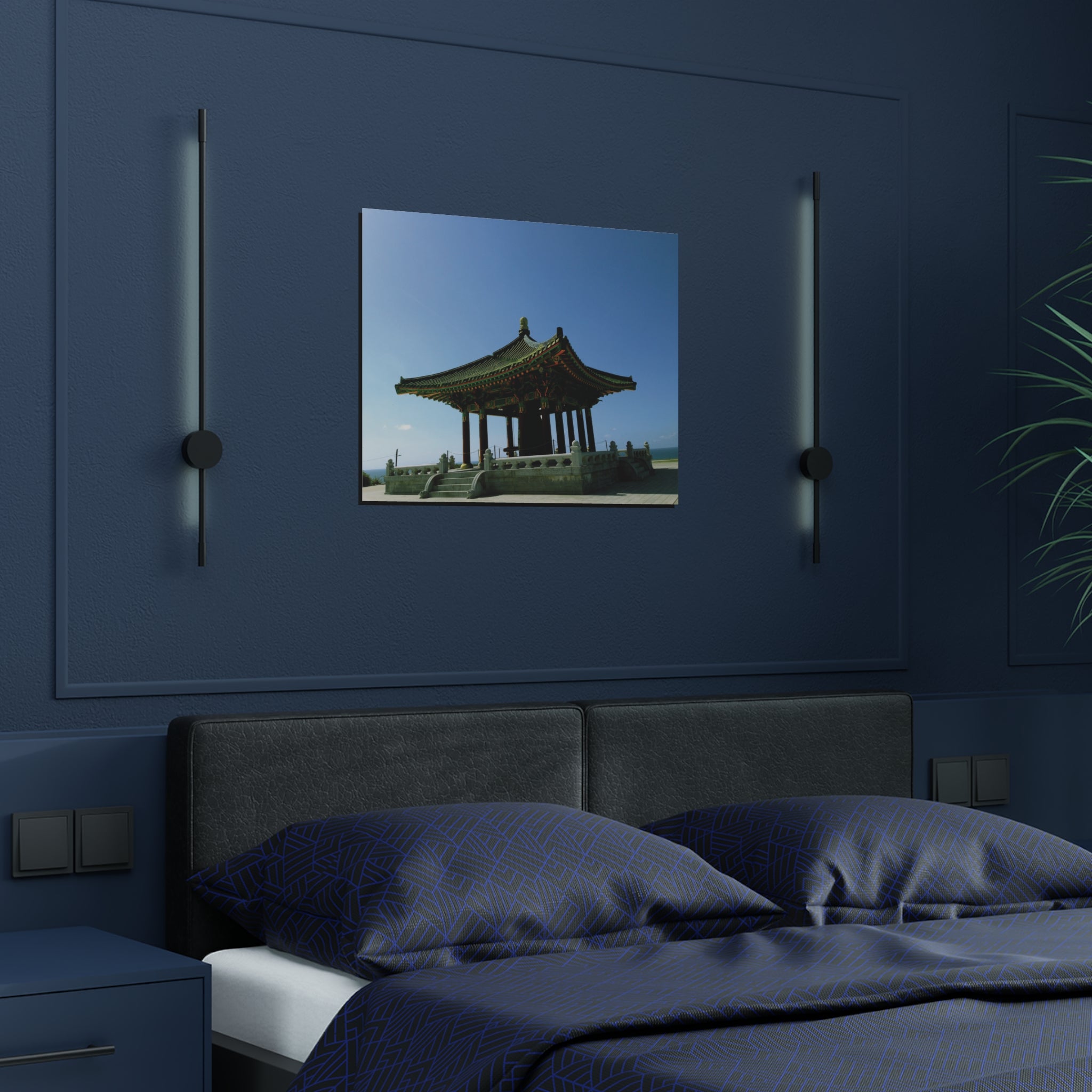 The Korean Bell of Friendship in Angel's Gate Park, San Pedro, Los Angeles, California - Satin Poster (300gsm)