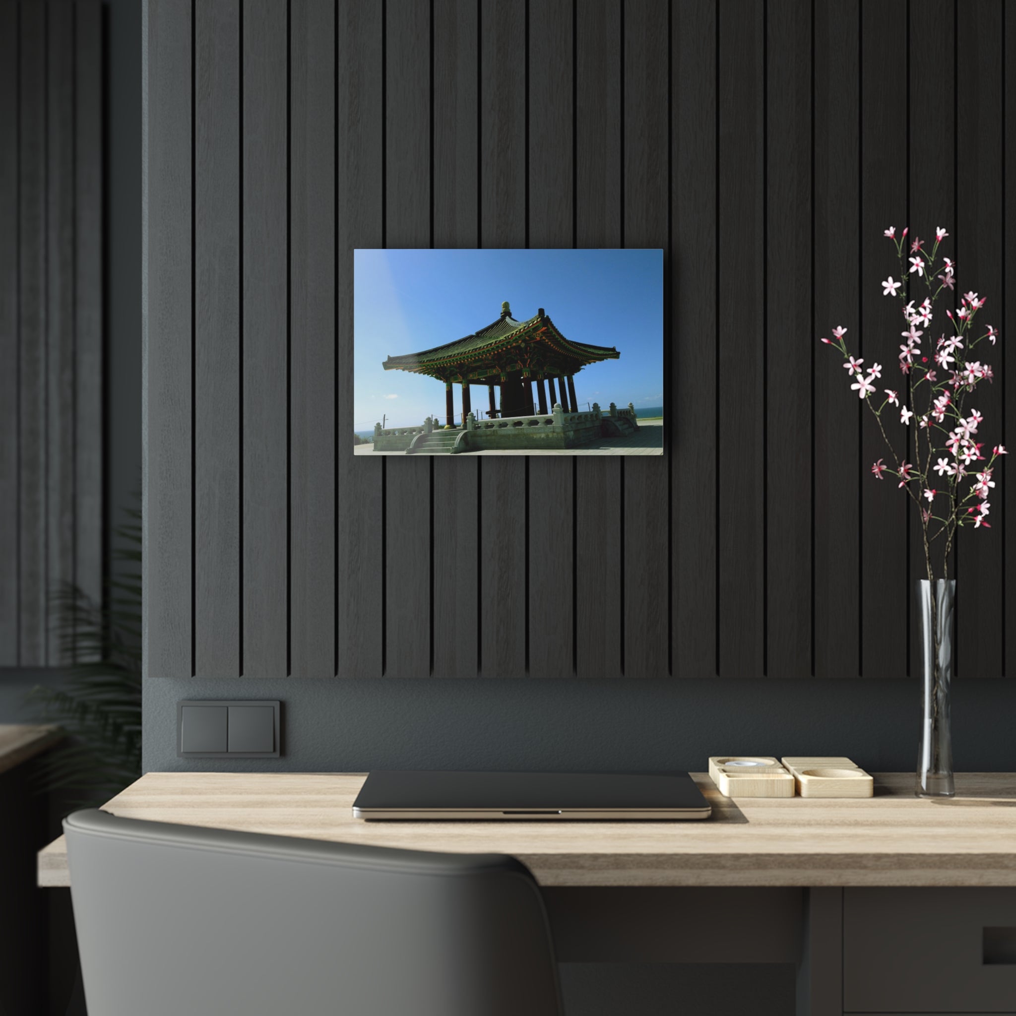 The Korean Bell of Friendship in Angel's Gate Park, San Pedro, Los Angeles, California - Acrylic Print