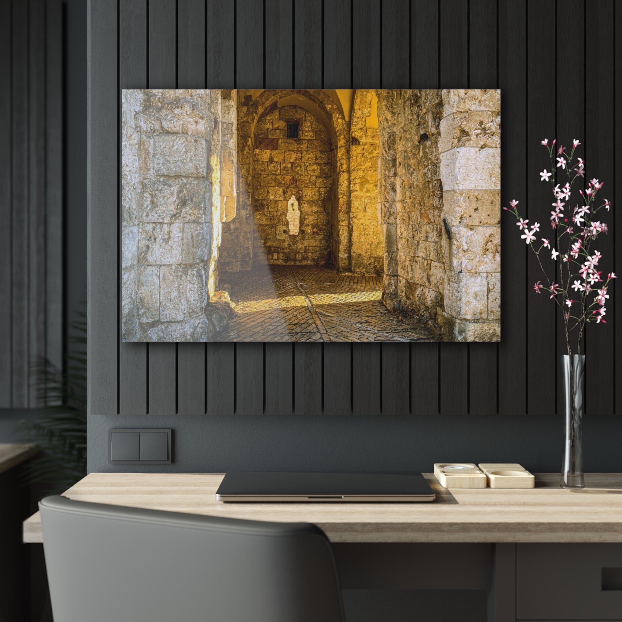 A Gate in the Jerusalem Wall in the Old City - Acrylic Print