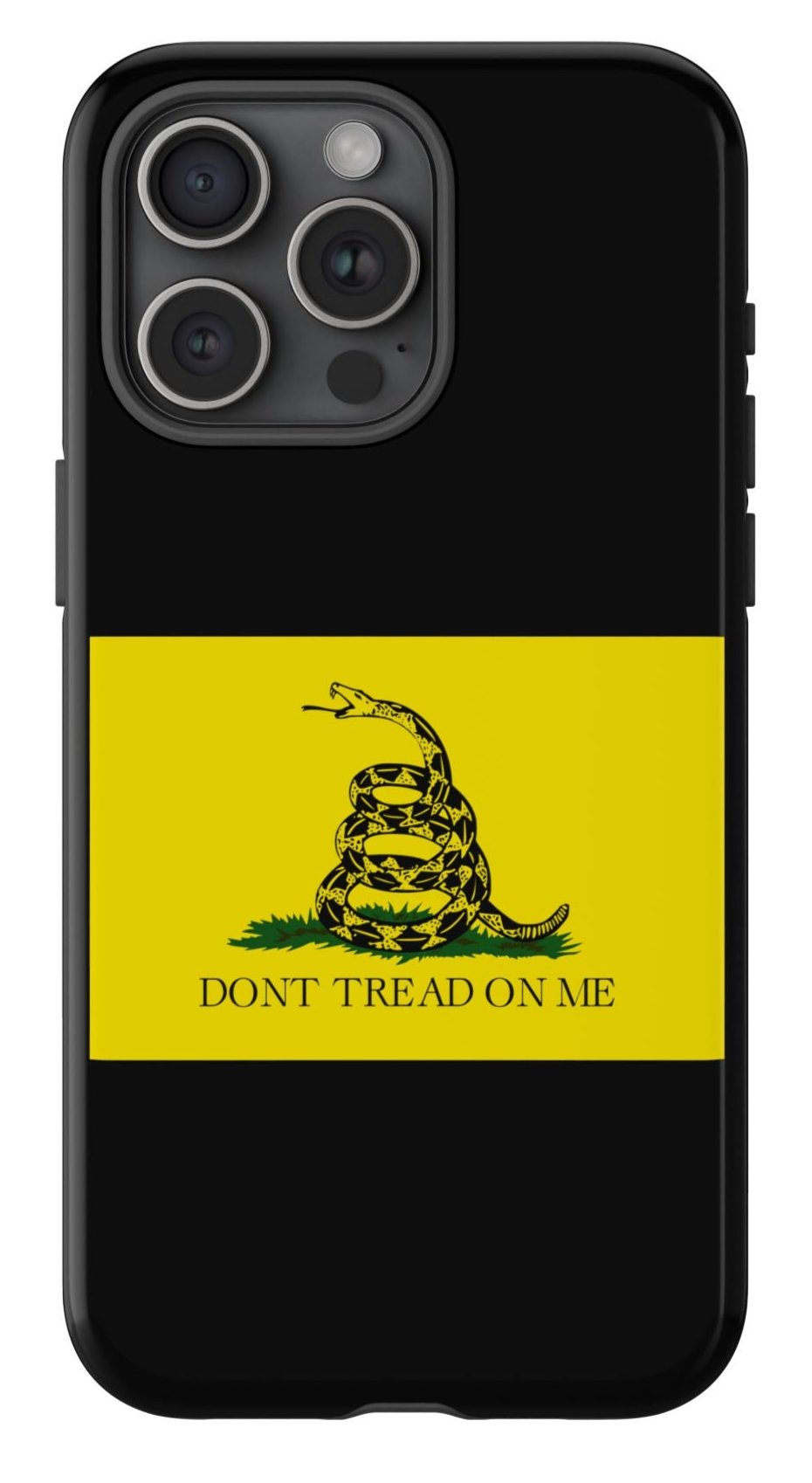 Gadsden flag "Dont Tread on Me" Tough Black & Yellow Cases