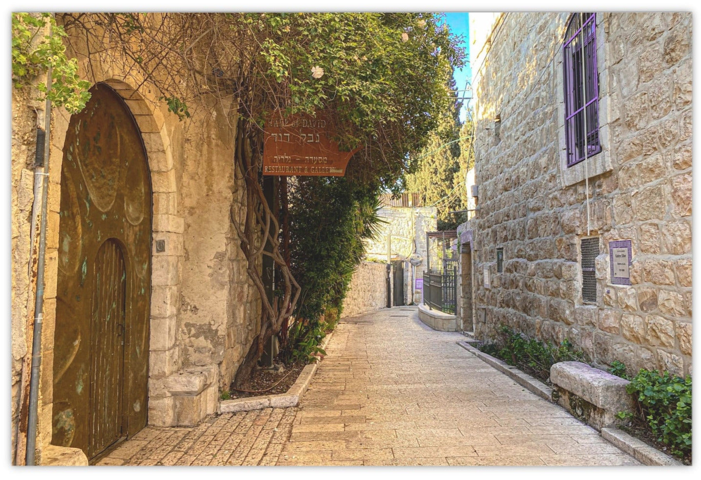Old Jerusalem Alley at Sunlight Photograph Print
