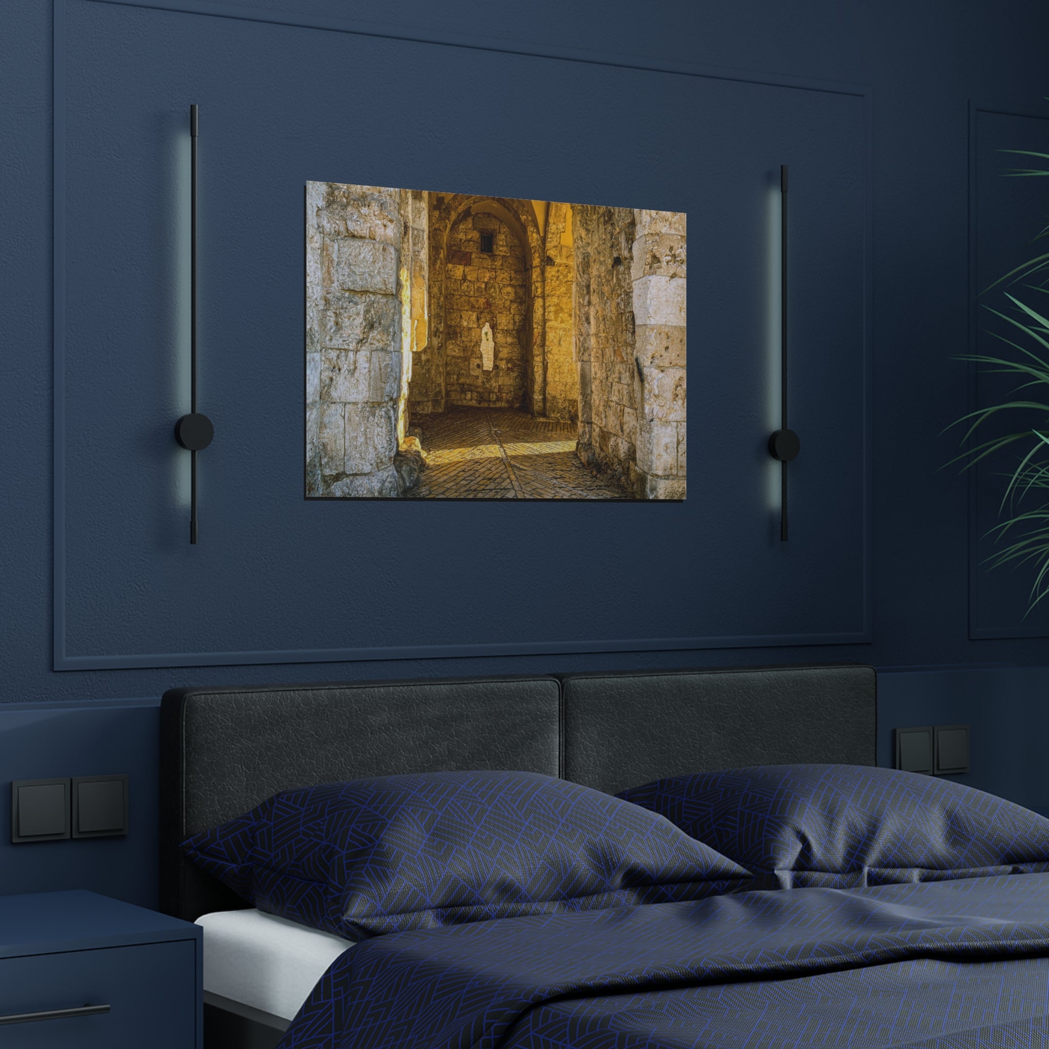 A Gate in the Jerusalem Wall in the Old City Satin Poster (300gsm)