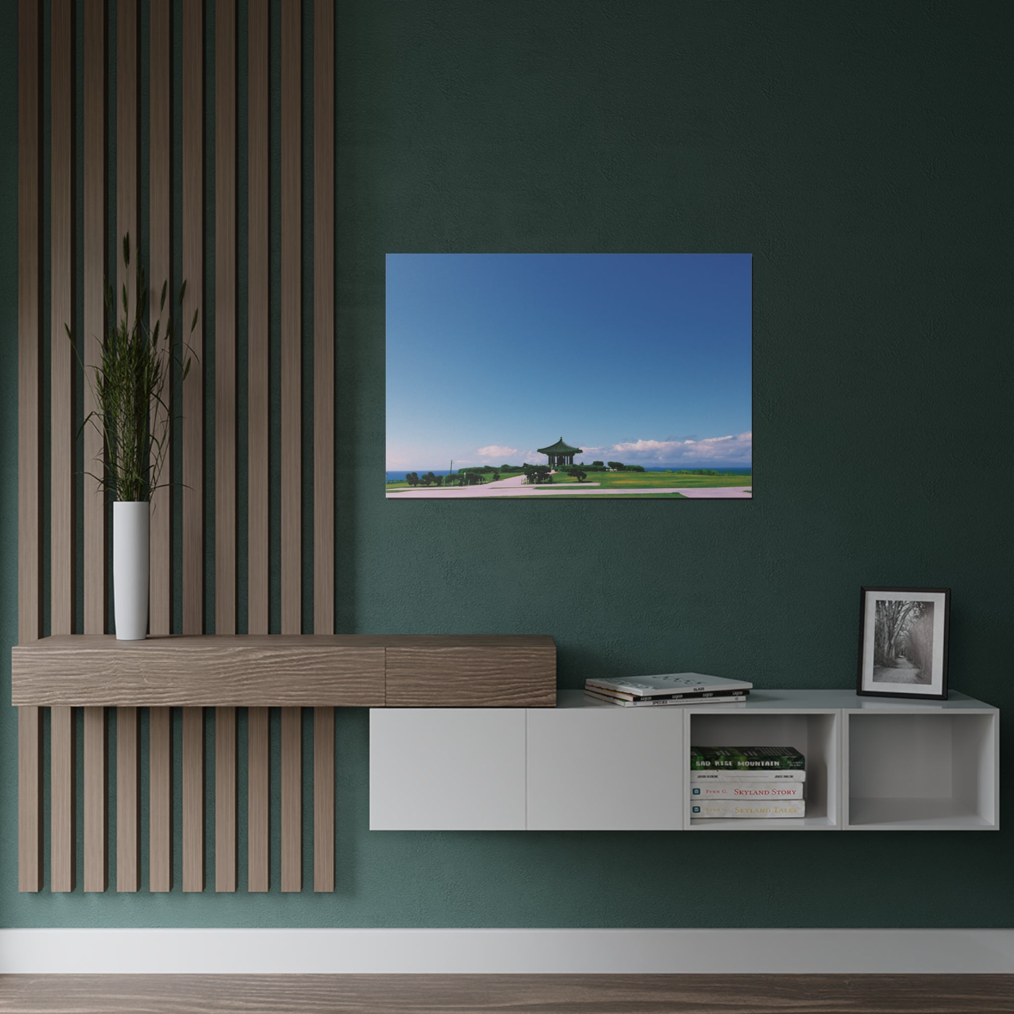 The Korean Bell of Friendship in Angel's Gate Park, San Pedro, Los Angeles, California - Satin Poster (300gsm)