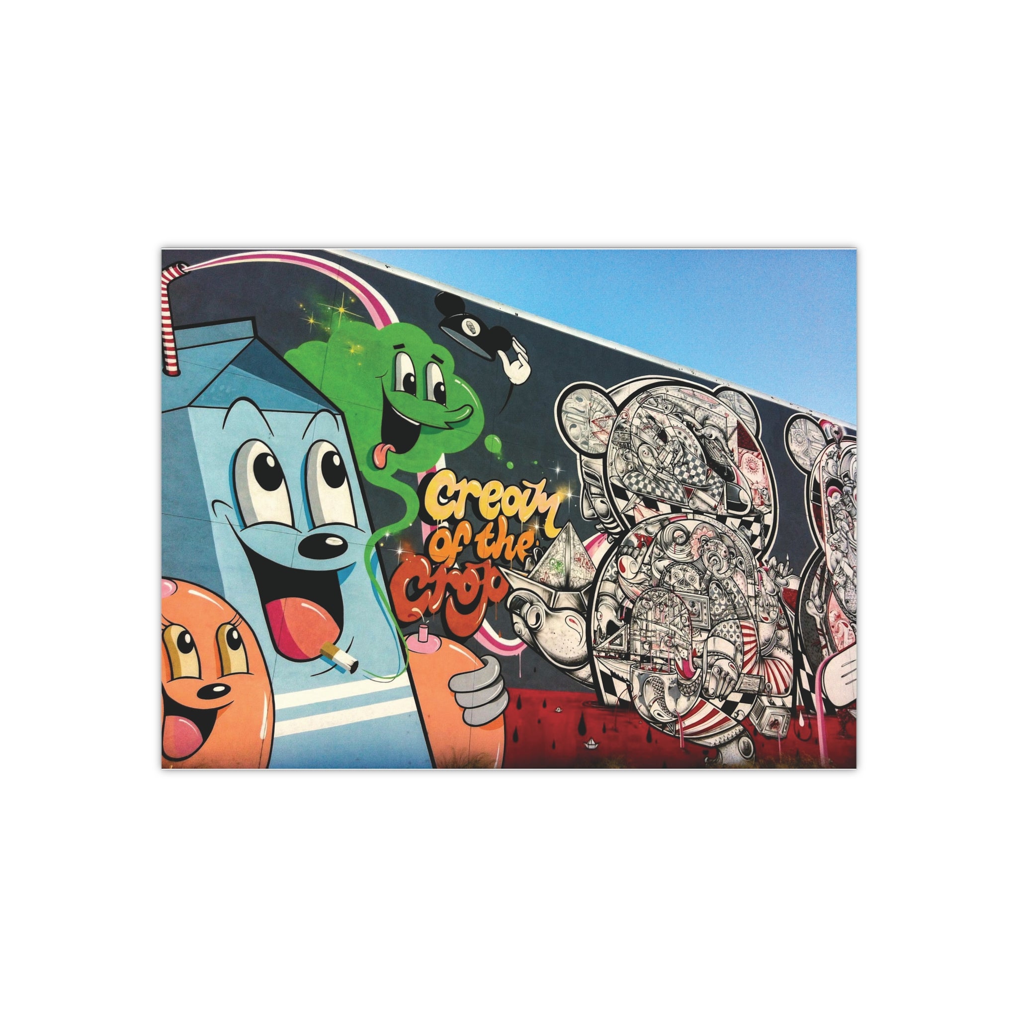 Mural in Downtown Los Angeles, California Satin Poster (300gsm)