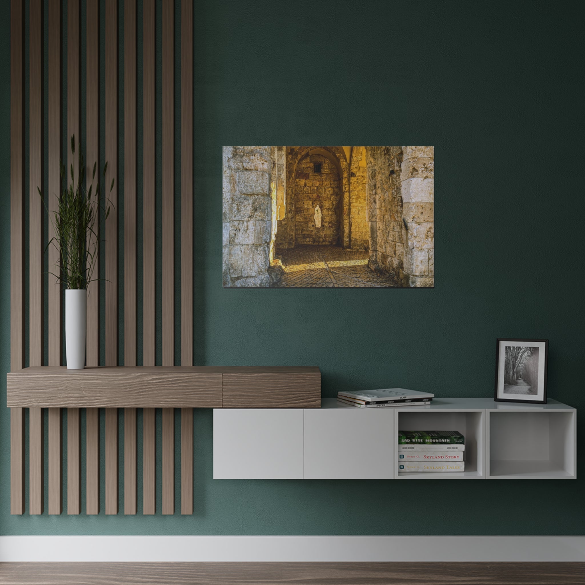 A Gate in the Jerusalem Wall in the Old City Satin Poster (300gsm)