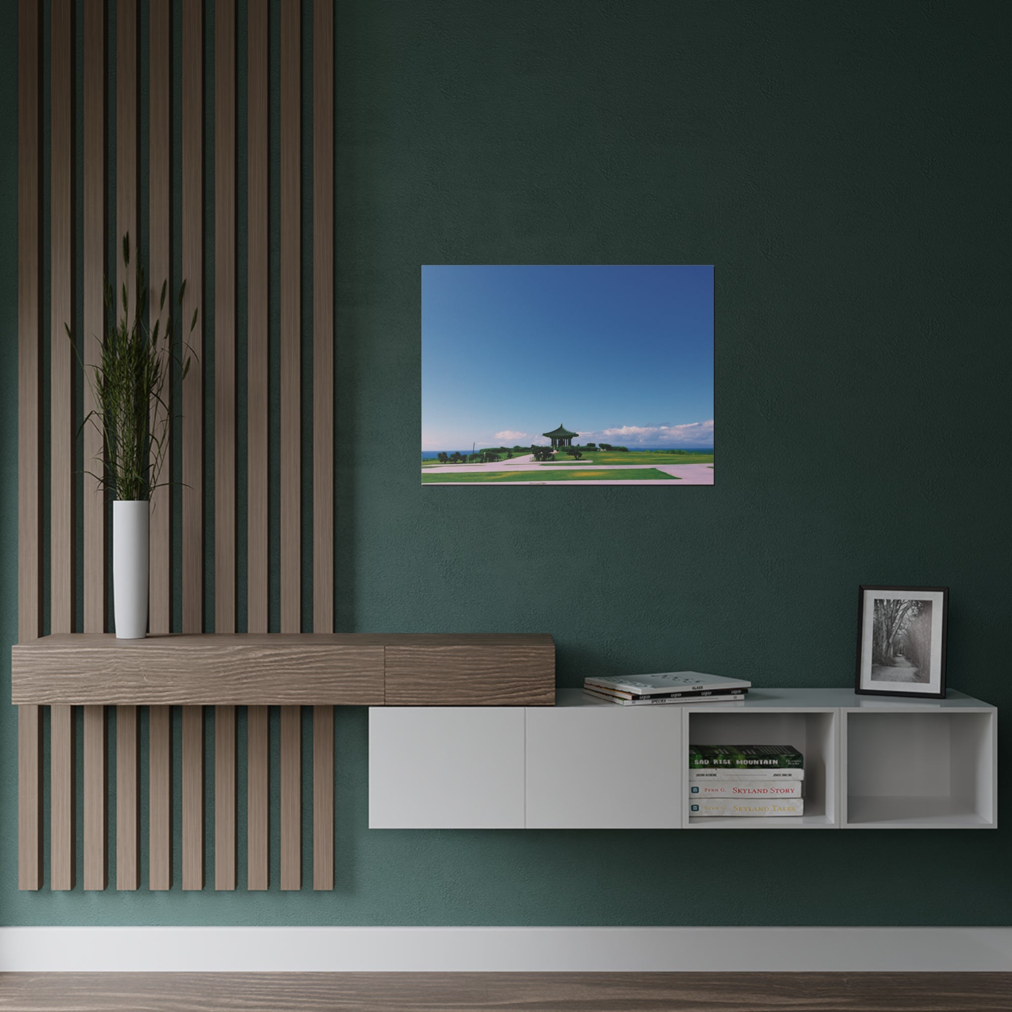 The Korean Bell of Friendship in Angel's Gate Park, San Pedro, Los Angeles, California - Satin Poster (300gsm)