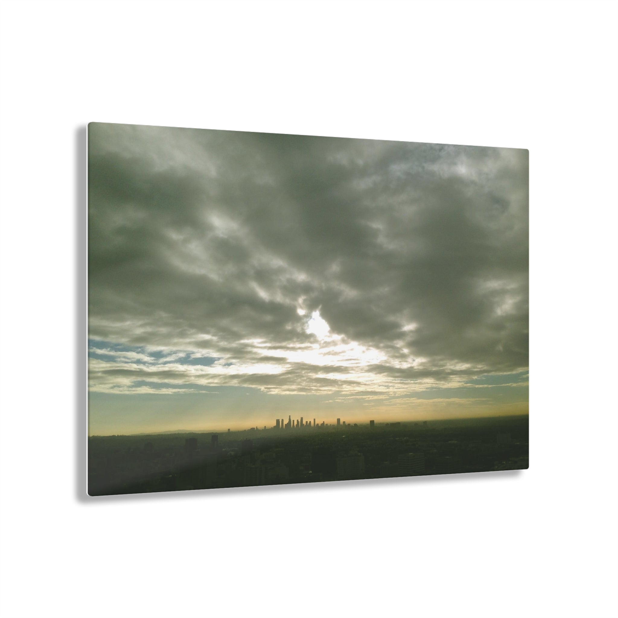 Clouds descending on Los Angeles, California - Acrylic Print