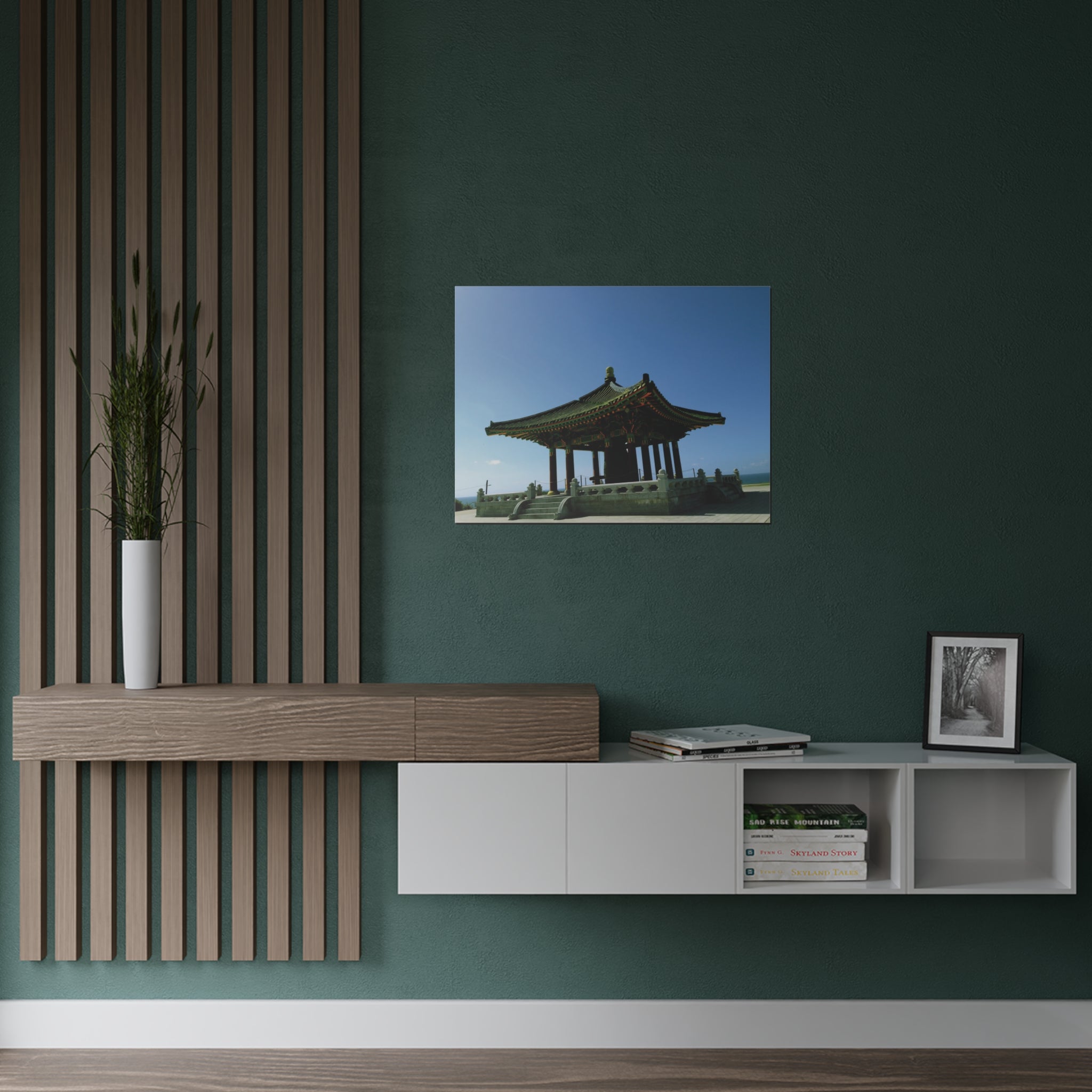 The Korean Bell of Friendship in Angel's Gate Park, San Pedro, Los Angeles, California - Satin Poster (300gsm)