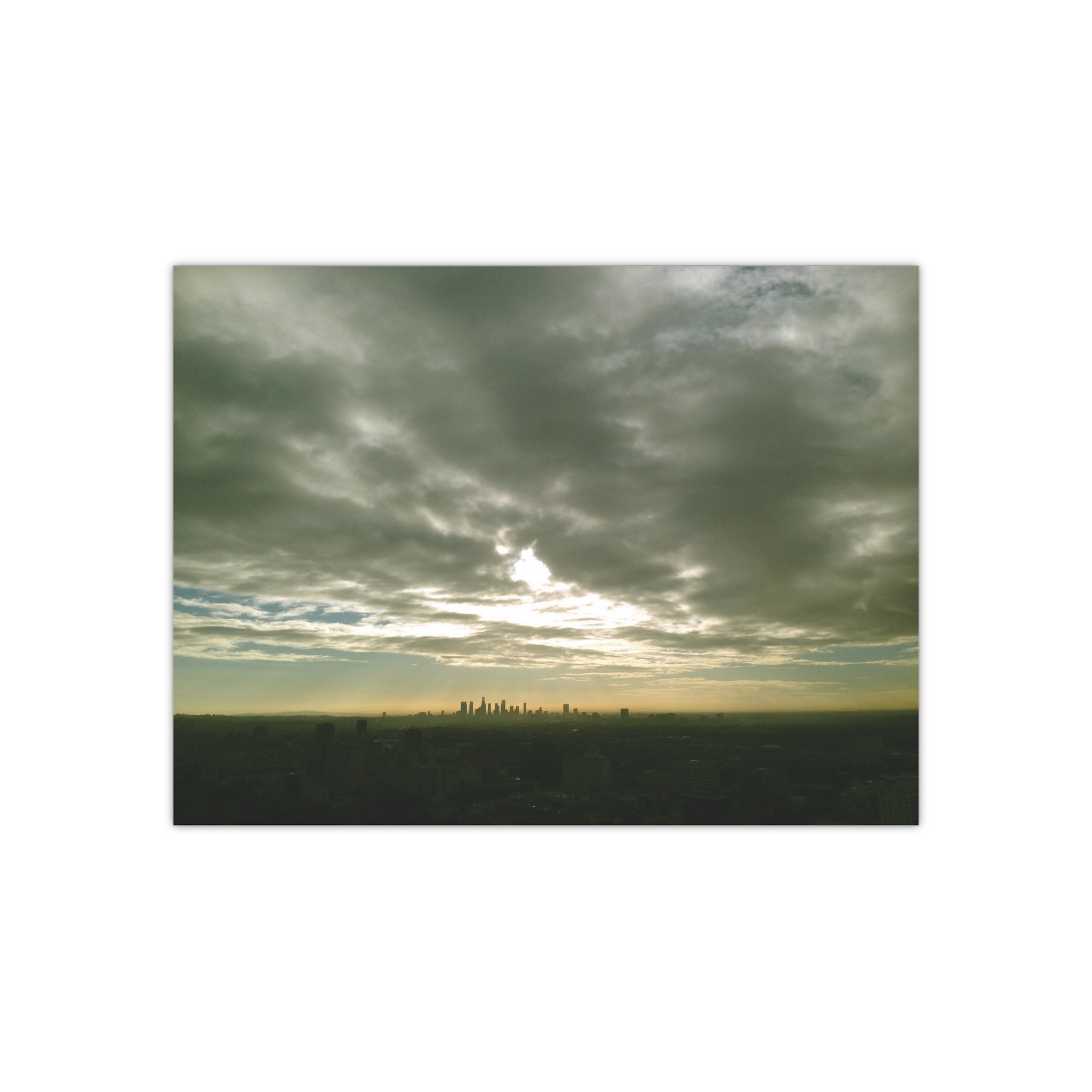 Clouds descending on Los Angeles, California - Satin Poster (300gsm)