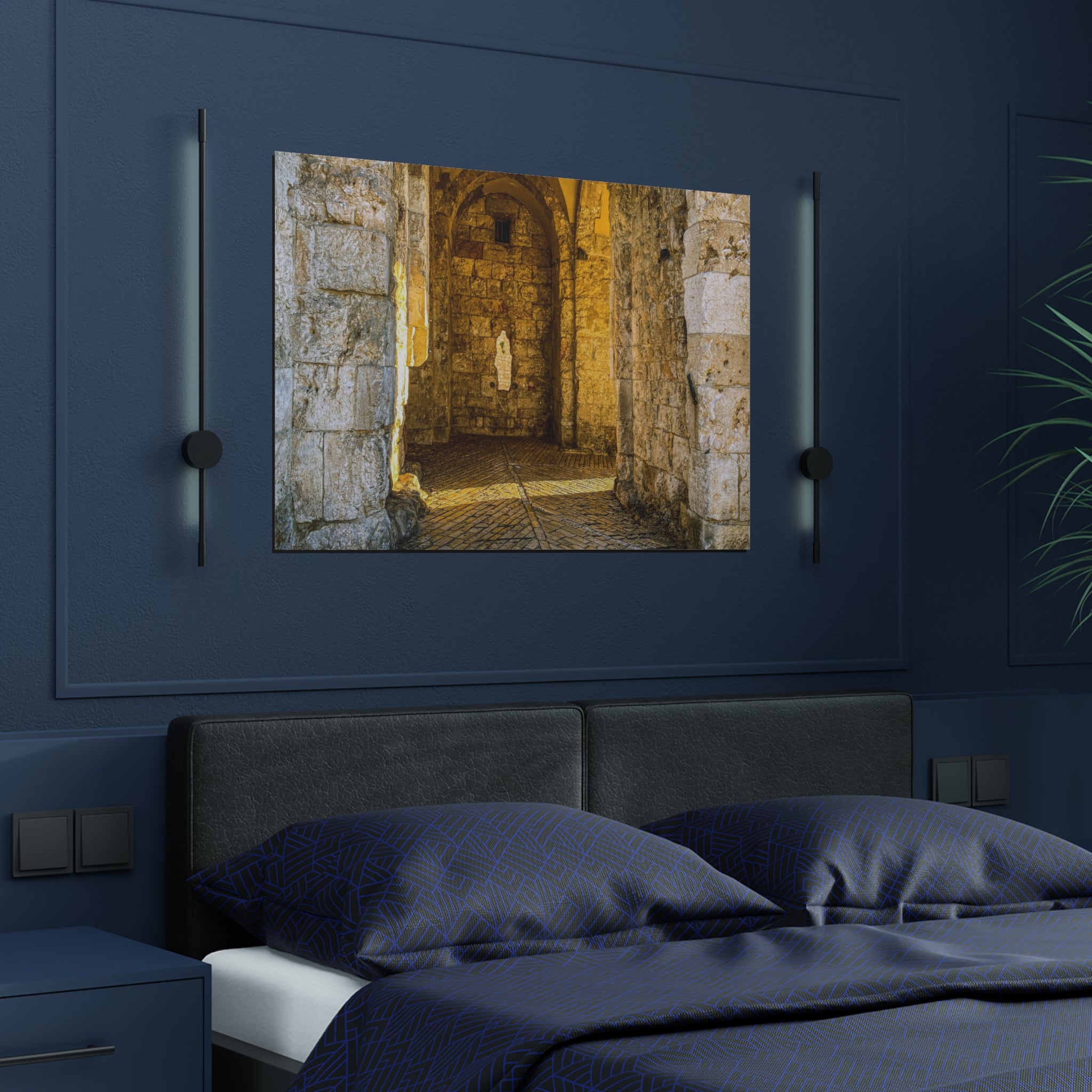 A Gate in the Jerusalem Wall in the Old City Satin Poster (300gsm)