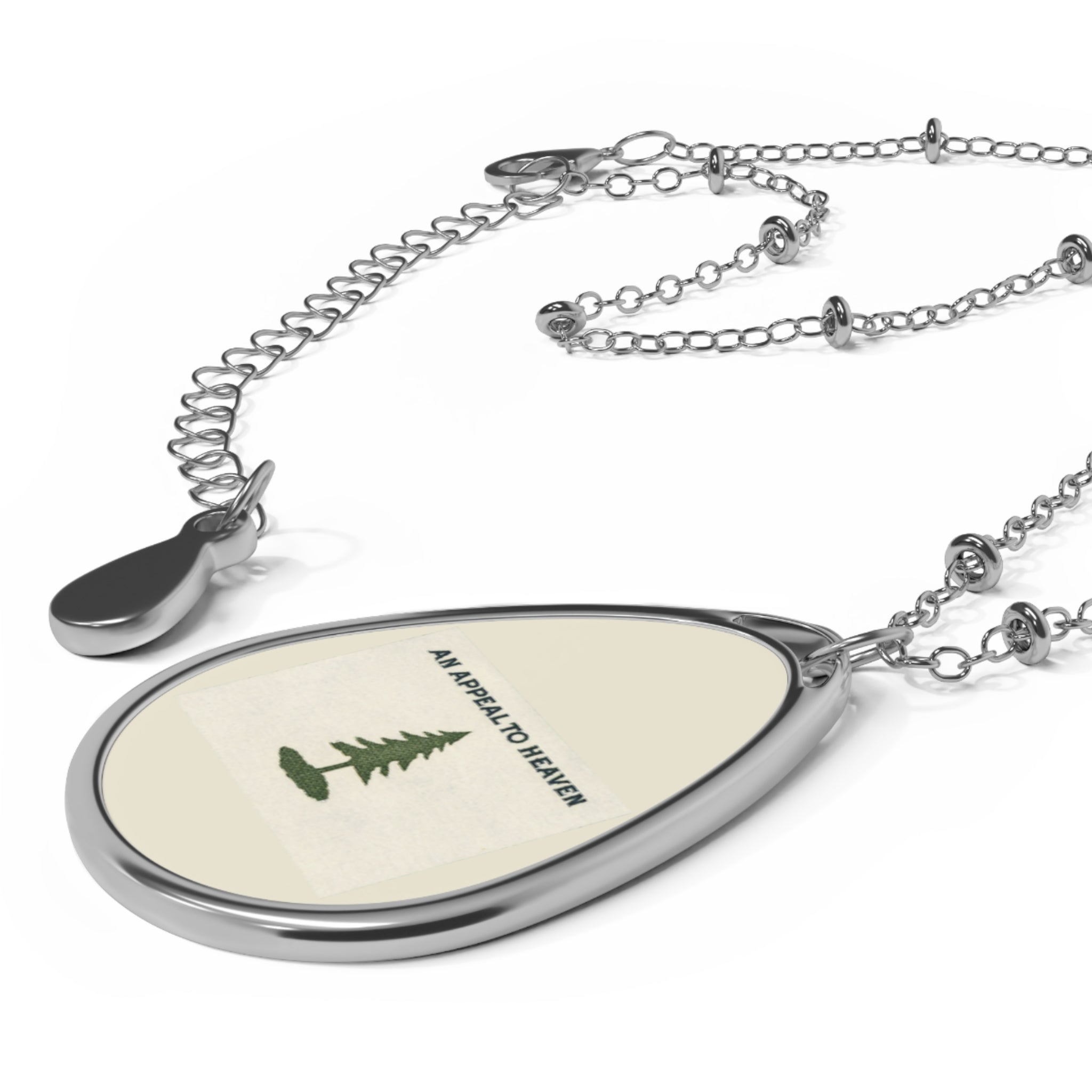 An Appeal To Heaven Flag Oval Necklace