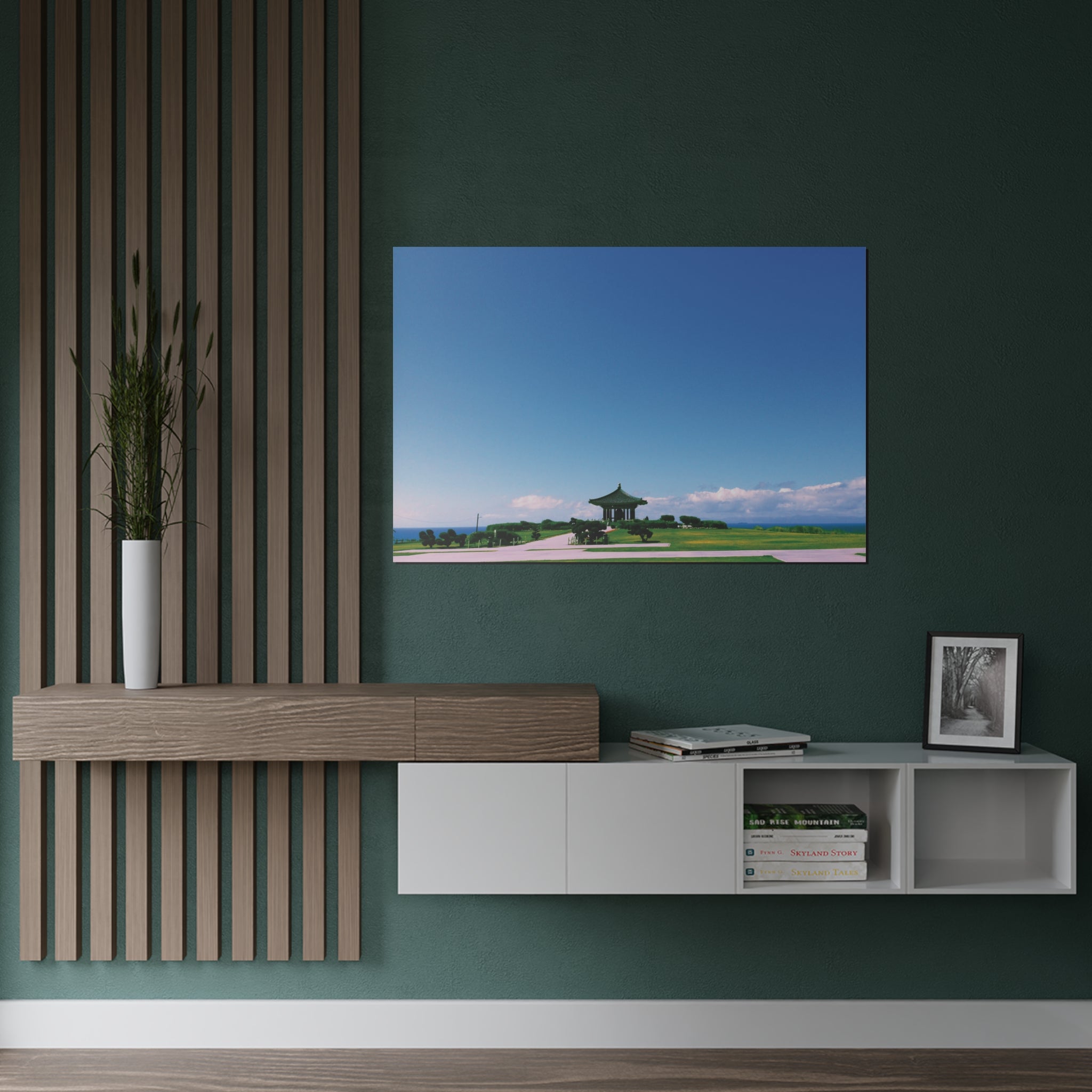 The Korean Bell of Friendship in Angel's Gate Park, San Pedro, Los Angeles, California - Satin Poster (300gsm)