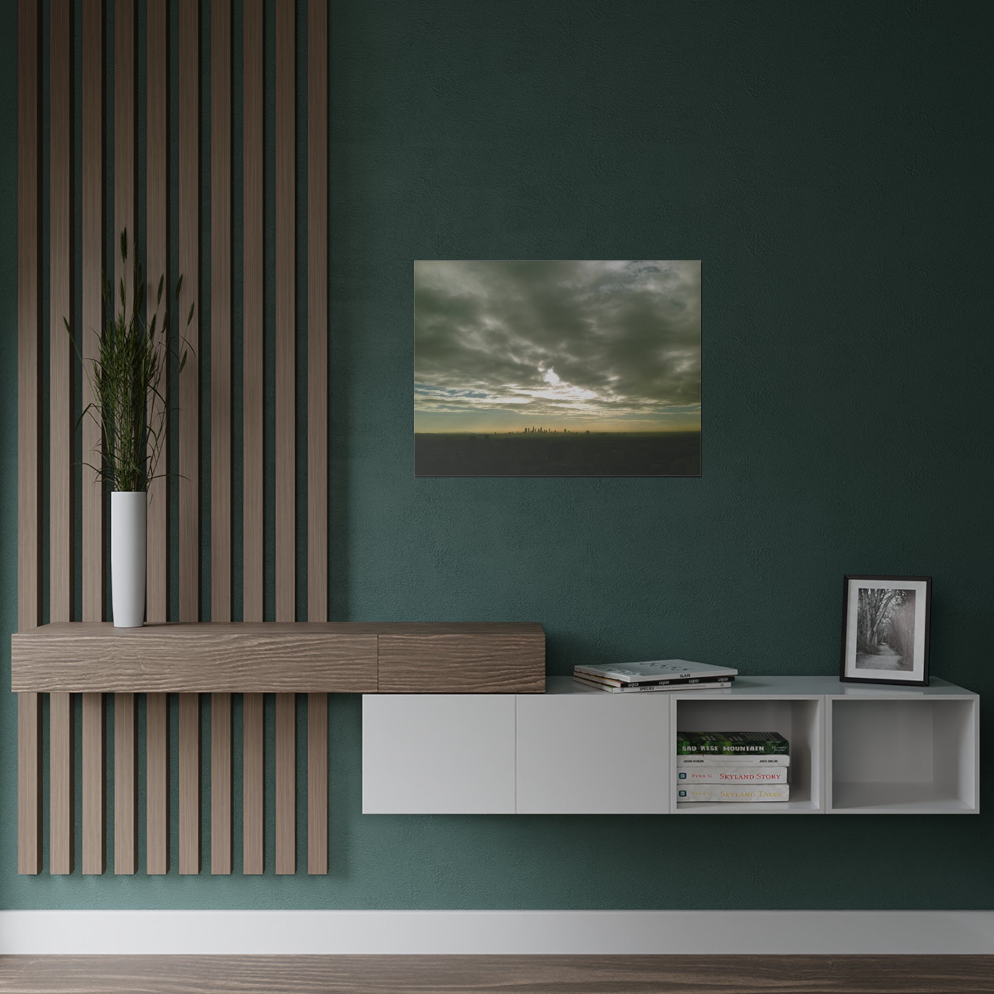 Clouds descending on Los Angeles, California - Satin Poster (300gsm)