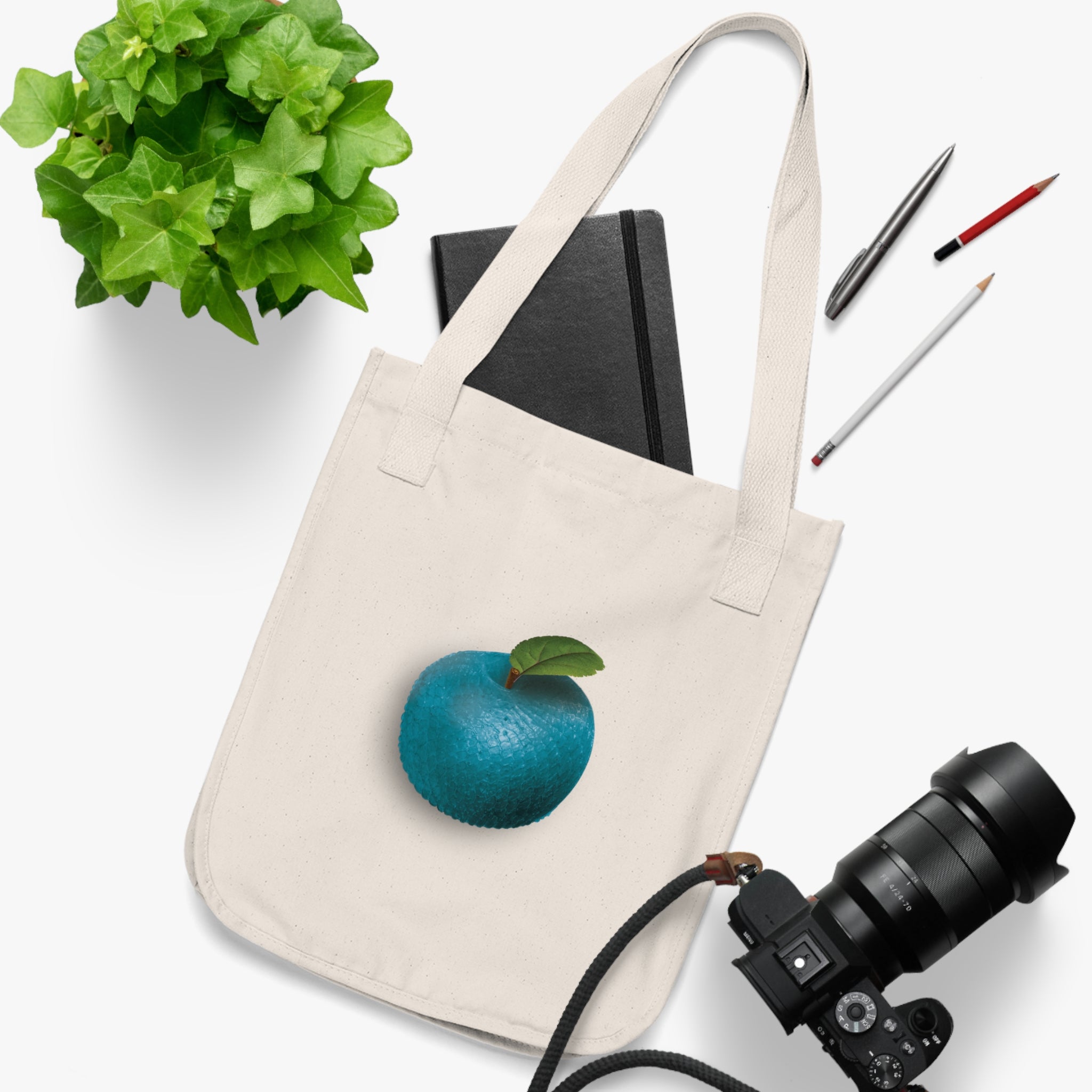 The Adam and Eve Apple: Original Sin Series Organic Cotton Canvas Tote Bag