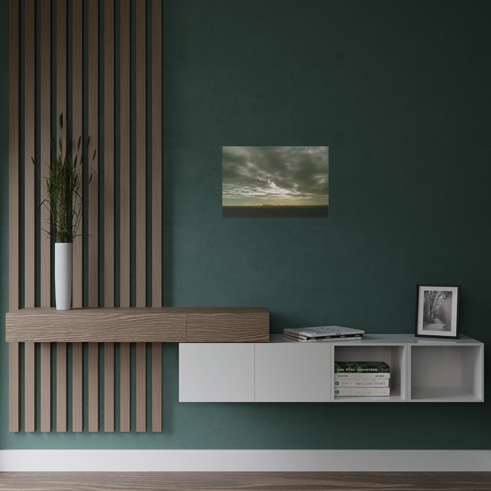 Clouds descending on Los Angeles, California - Satin Poster (300gsm)