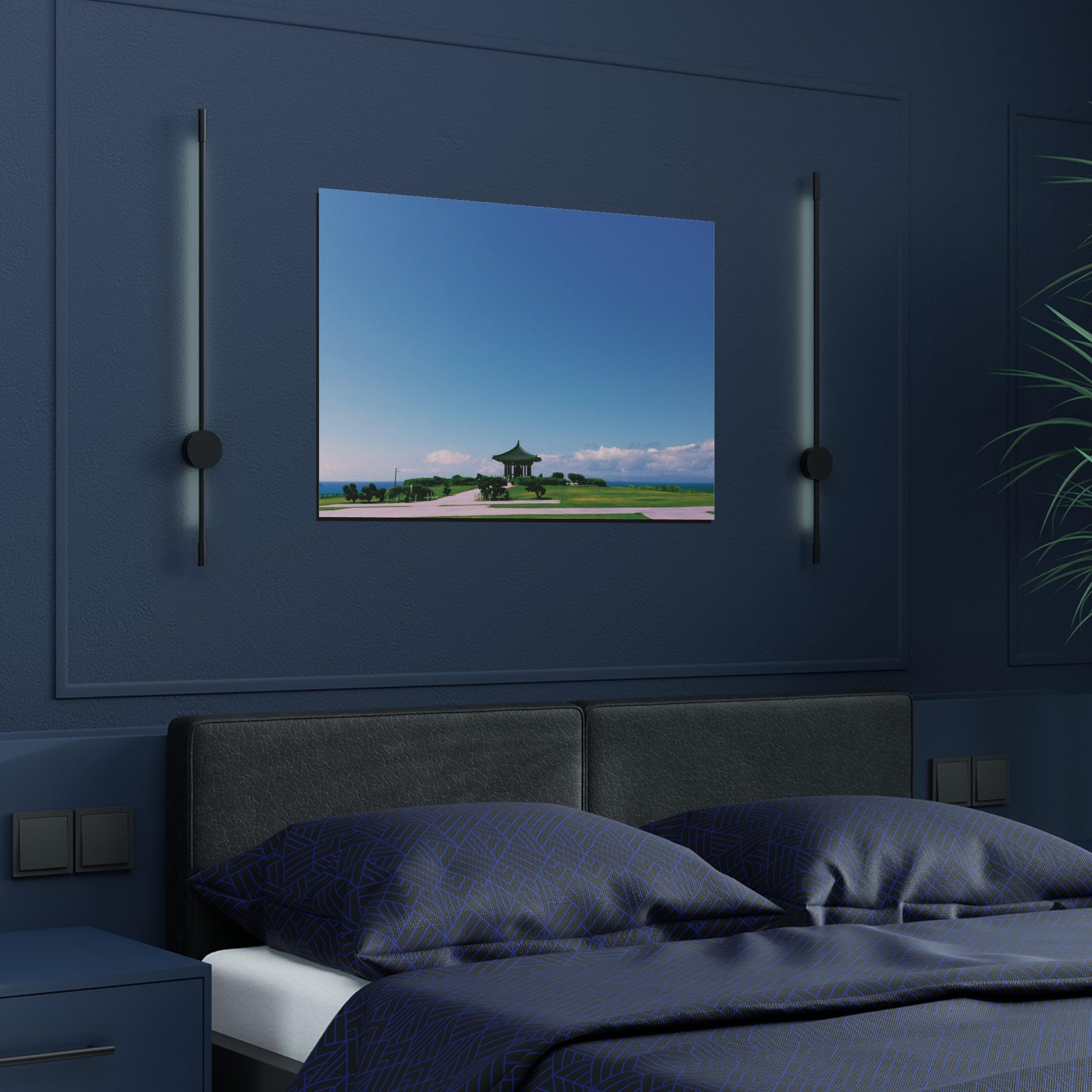 The Korean Bell of Friendship in Angel's Gate Park, San Pedro, Los Angeles, California - Satin Poster (300gsm)