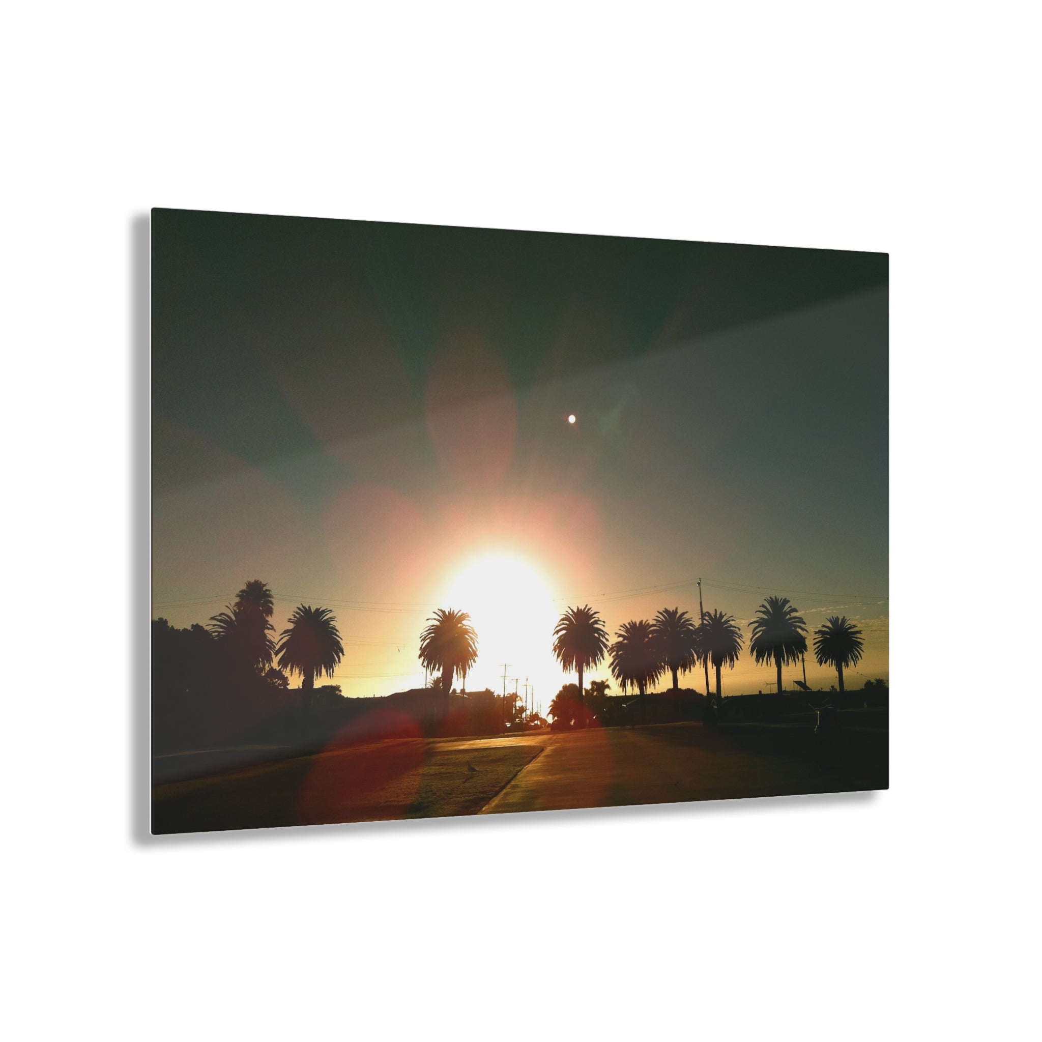 Sunset over Angel's Gate Park, in the San Pedro, California - Acrylic Print