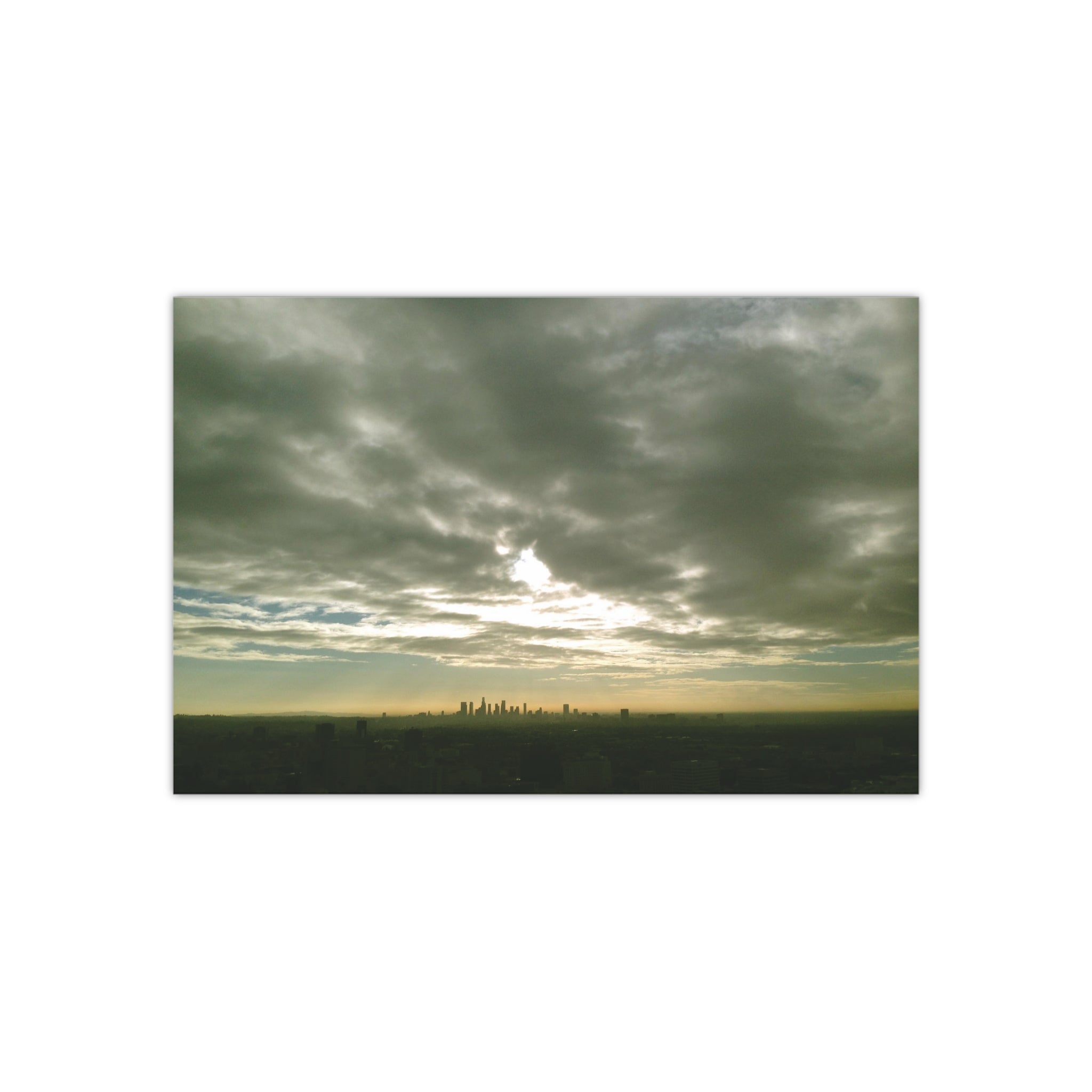 Clouds descending on Los Angeles, California - Satin Poster (300gsm)