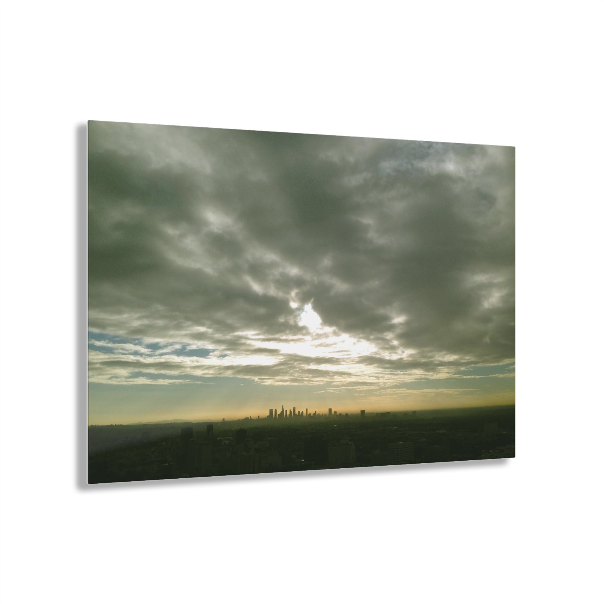 Clouds descending on Los Angeles, California - Acrylic Print
