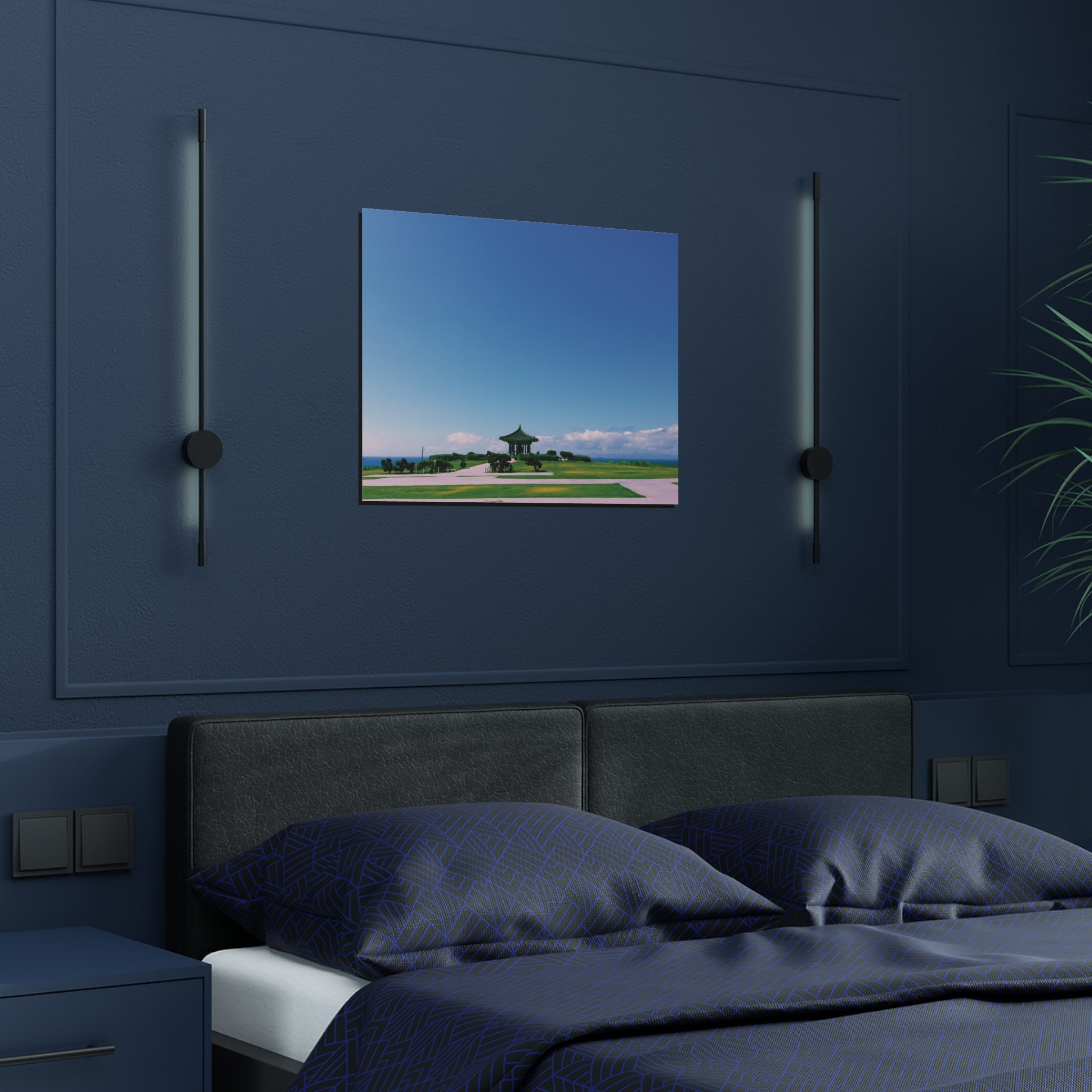 The Korean Bell of Friendship in Angel's Gate Park, San Pedro, Los Angeles, California - Satin Poster (300gsm)