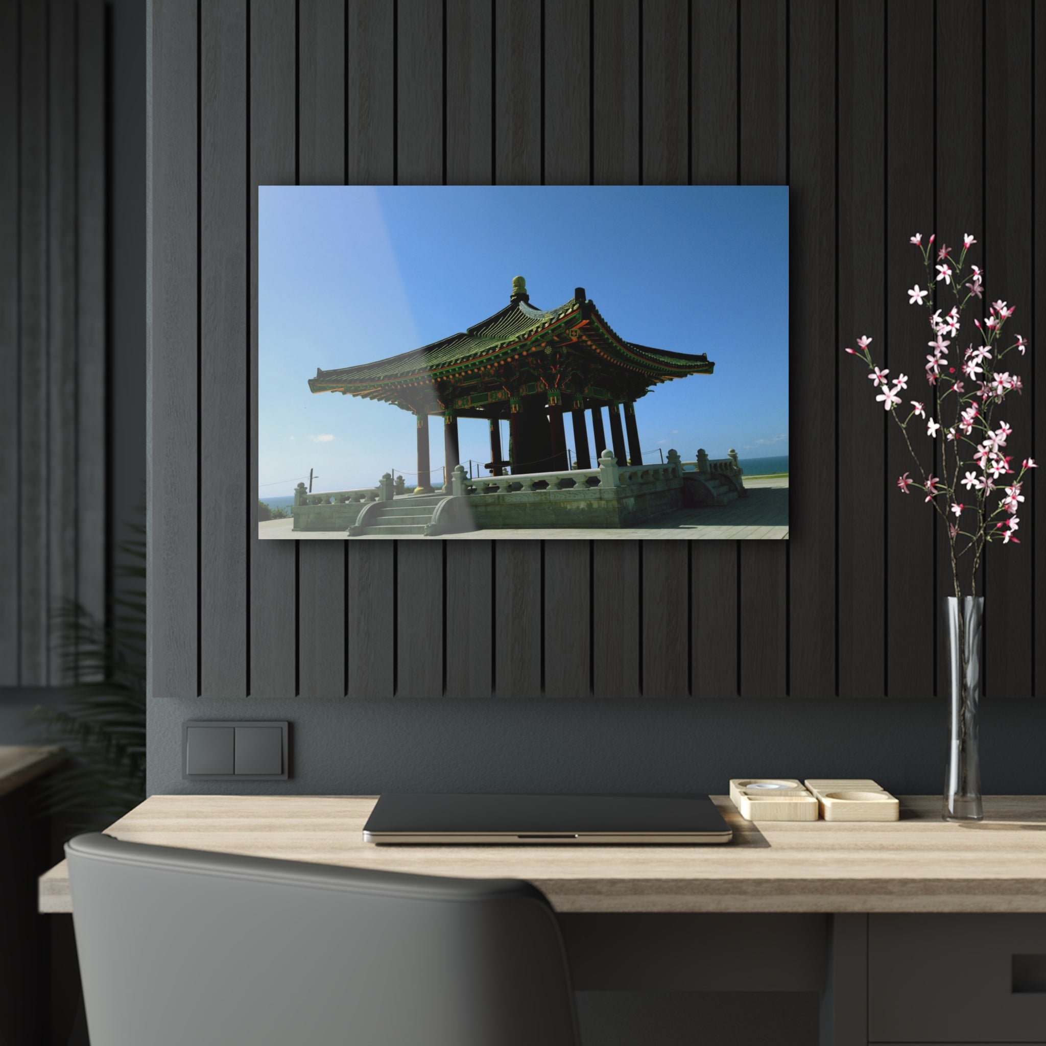 The Korean Bell of Friendship in Angel's Gate Park, San Pedro, Los Angeles, California - Acrylic Print