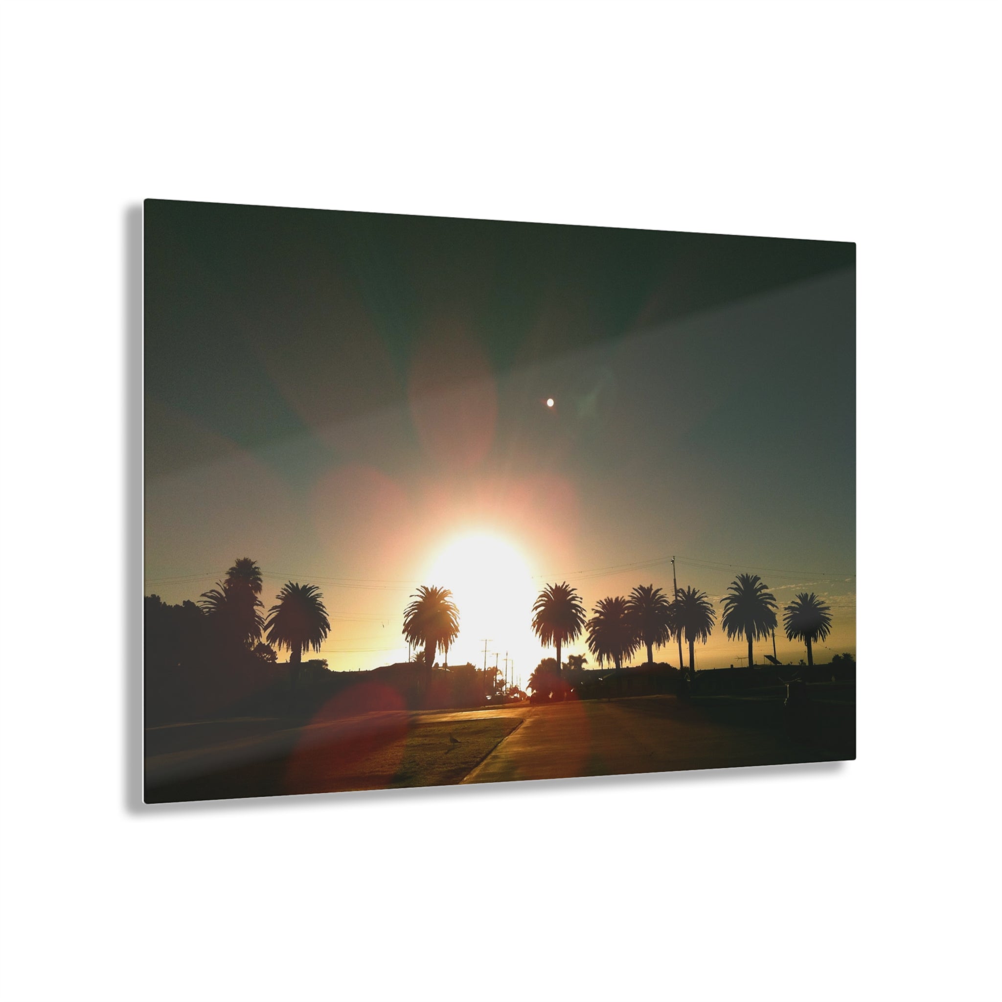 Sunset over Angel's Gate Park, in the San Pedro, California - Acrylic Print