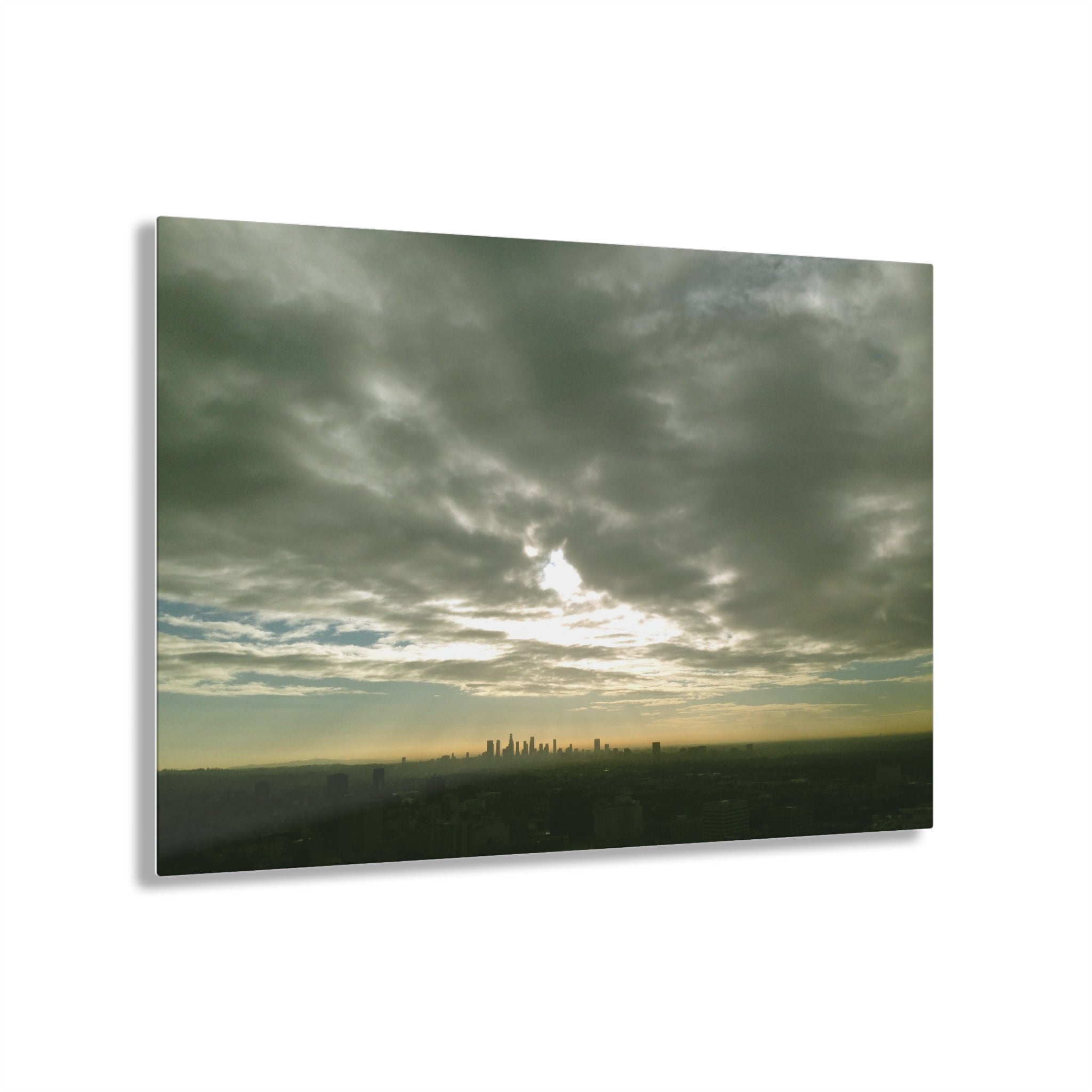 Clouds descending on Los Angeles, California - Acrylic Print