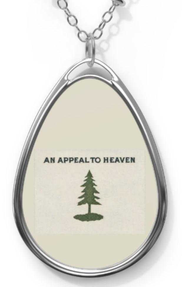 An Appeal To Heaven Flag Oval Necklace