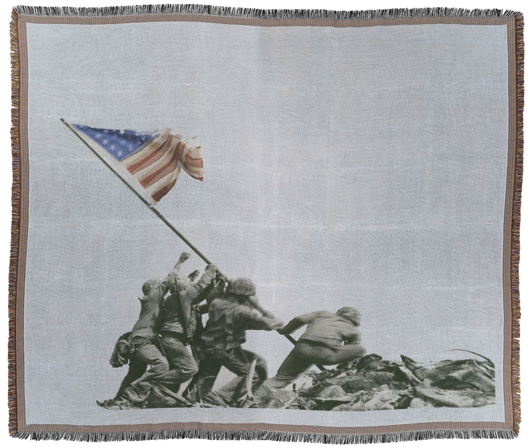 Iwo Jima Memorial Woven Blanket with Free Shipping!