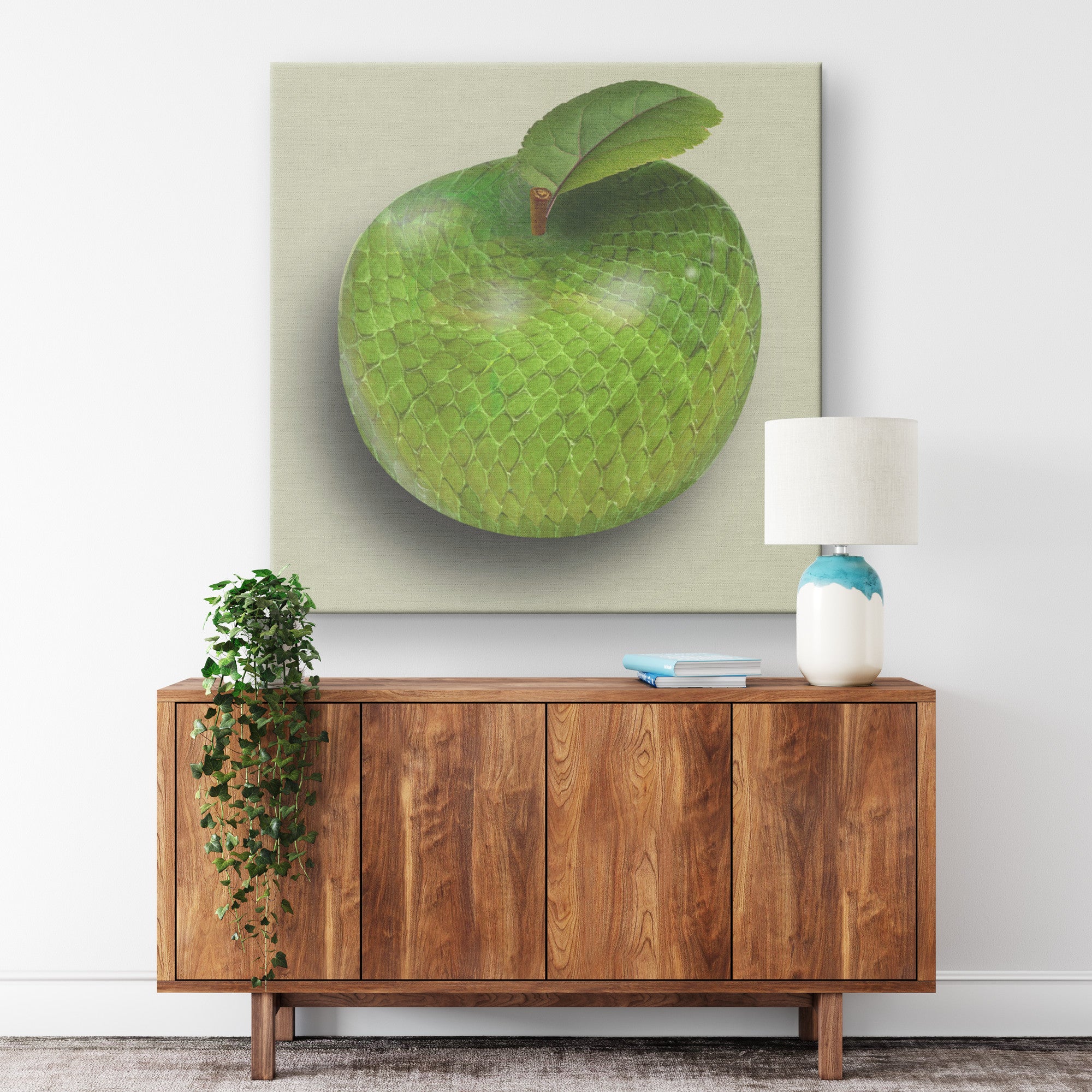 The Adam and Eve Apple: Original Sin Series Canvas Print