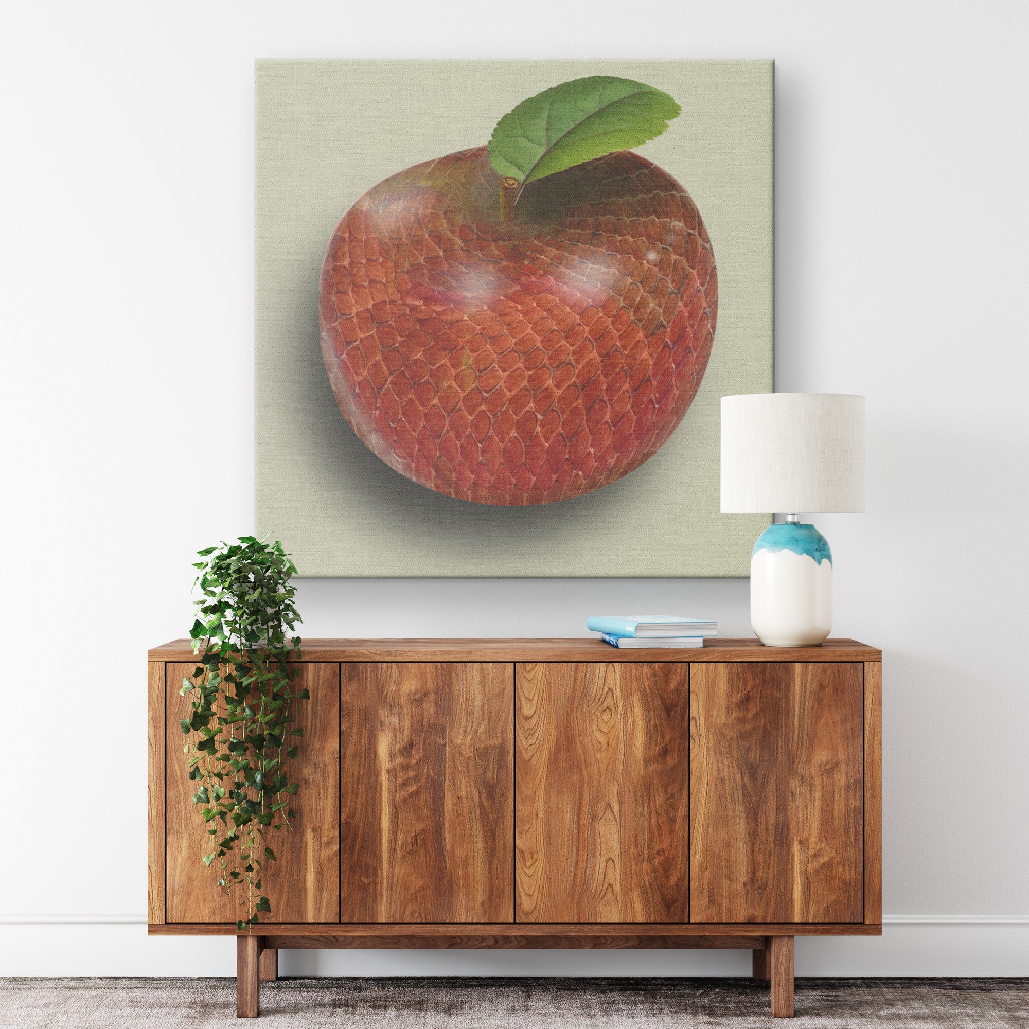 The Adam and Eve Apple: Original Sin Series Canvas Print