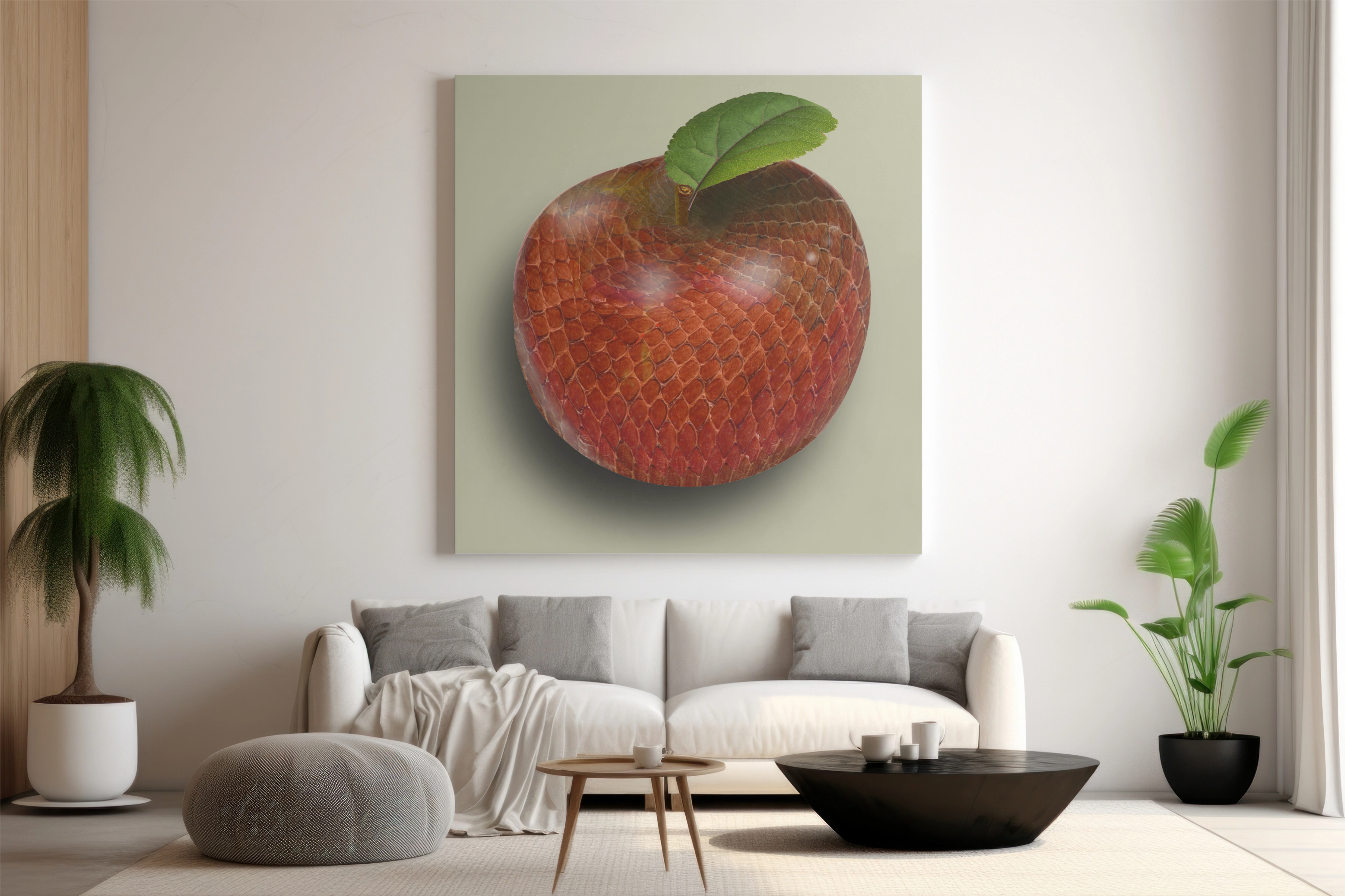 The Adam and Eve Apple: Original Sin Series Canvas Print