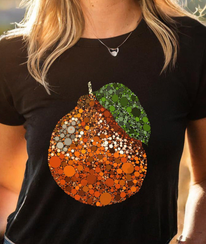 Ishihara Tangelo Fruit Abstract Artwork T-shirt