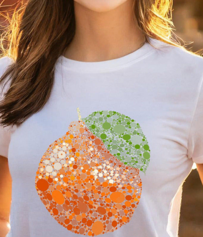 Ishihara Tangelo Fruit Abstract Artwork T-shirt