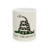 Gadsden flag "Dont Tread on Me" Beige Cream Ceramic Mug, (11oz, 15oz)