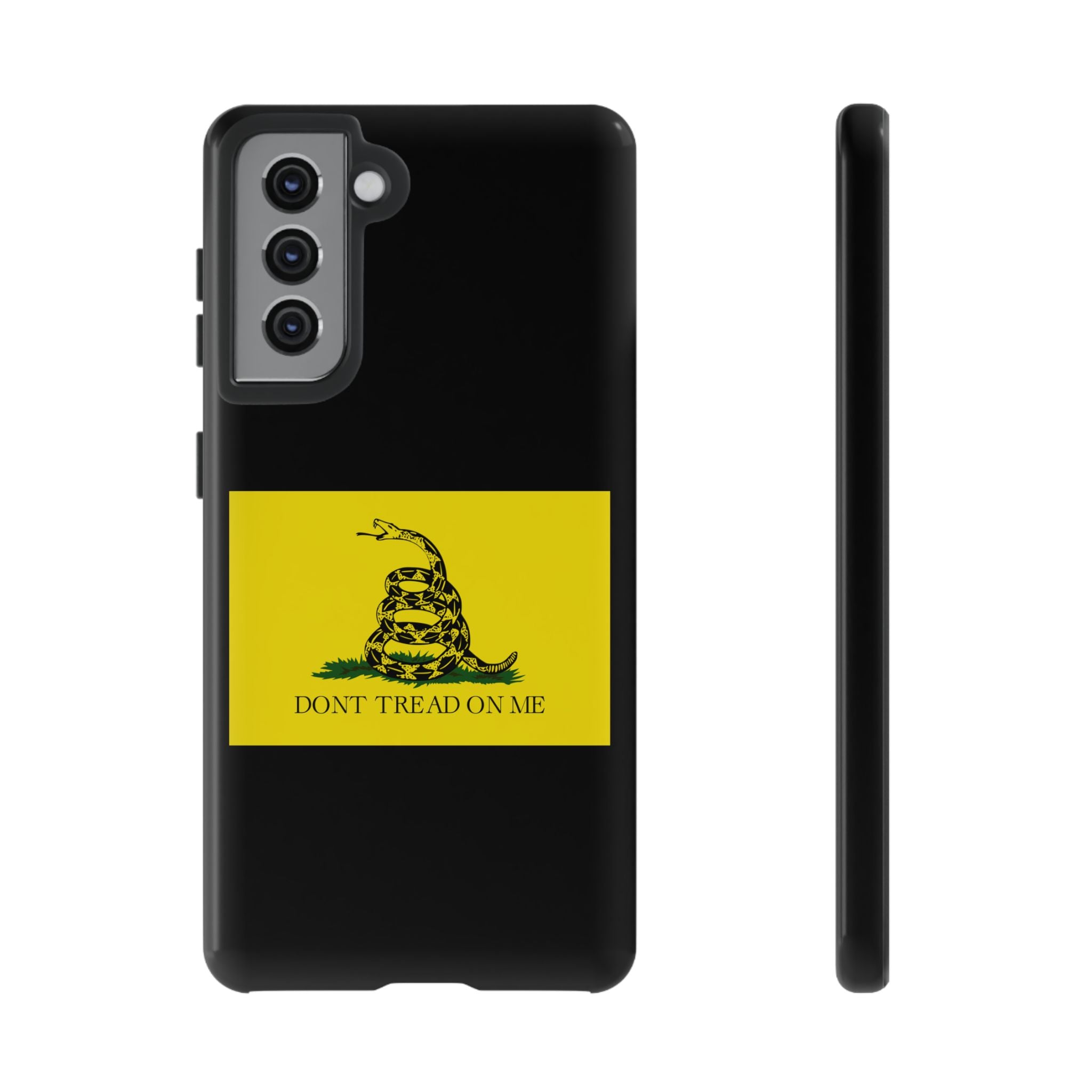 Gadsden flag "Dont Tread on Me" Tough Black & Yellow Cases