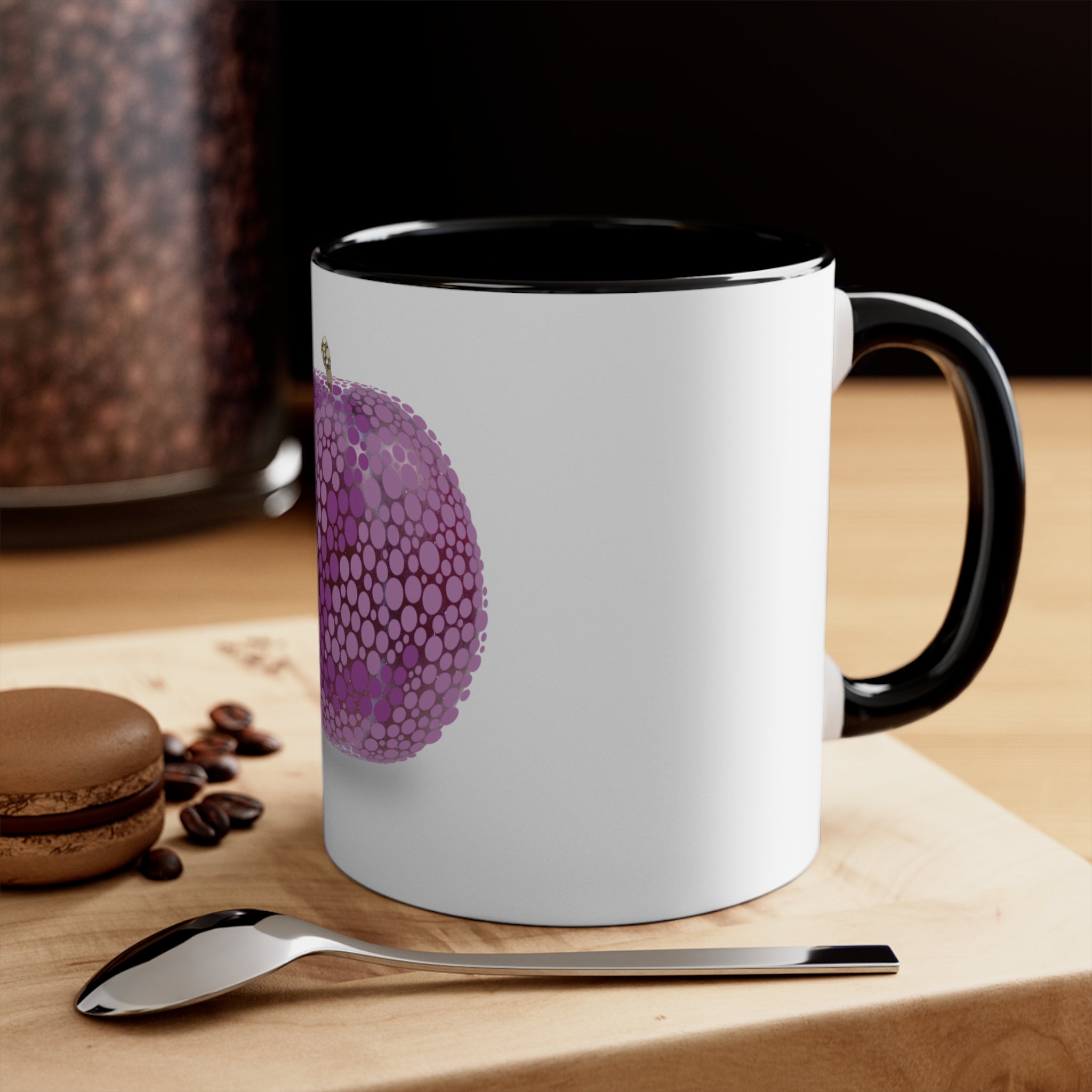 Ishihara Purple Plum Abstract Artwork Accent Coffee Mug, 11oz