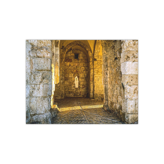 A Gate in the Jerusalem Wall in the Old City Satin Poster (300gsm)