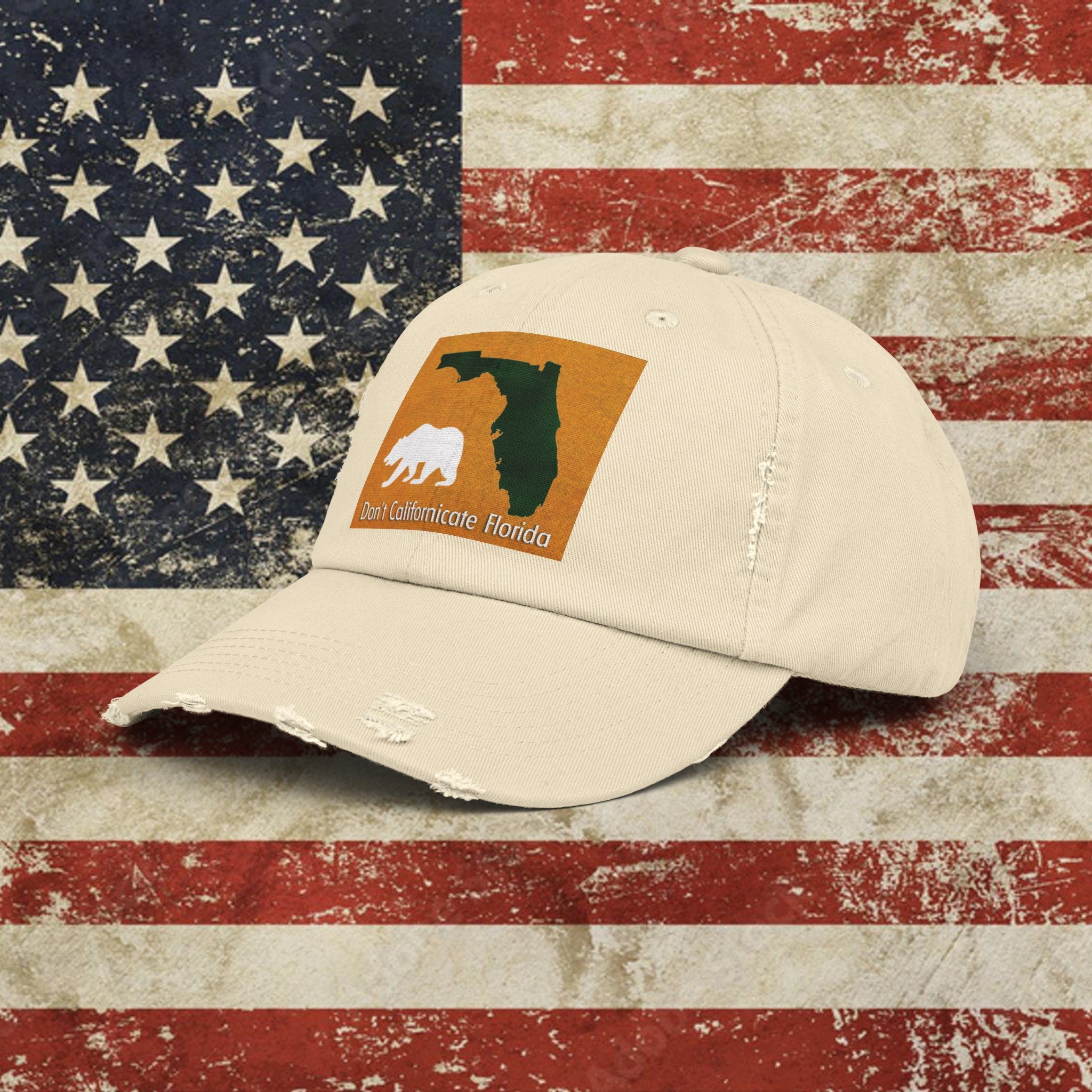 Don't Californicate Florida Unisex Distressed Cap