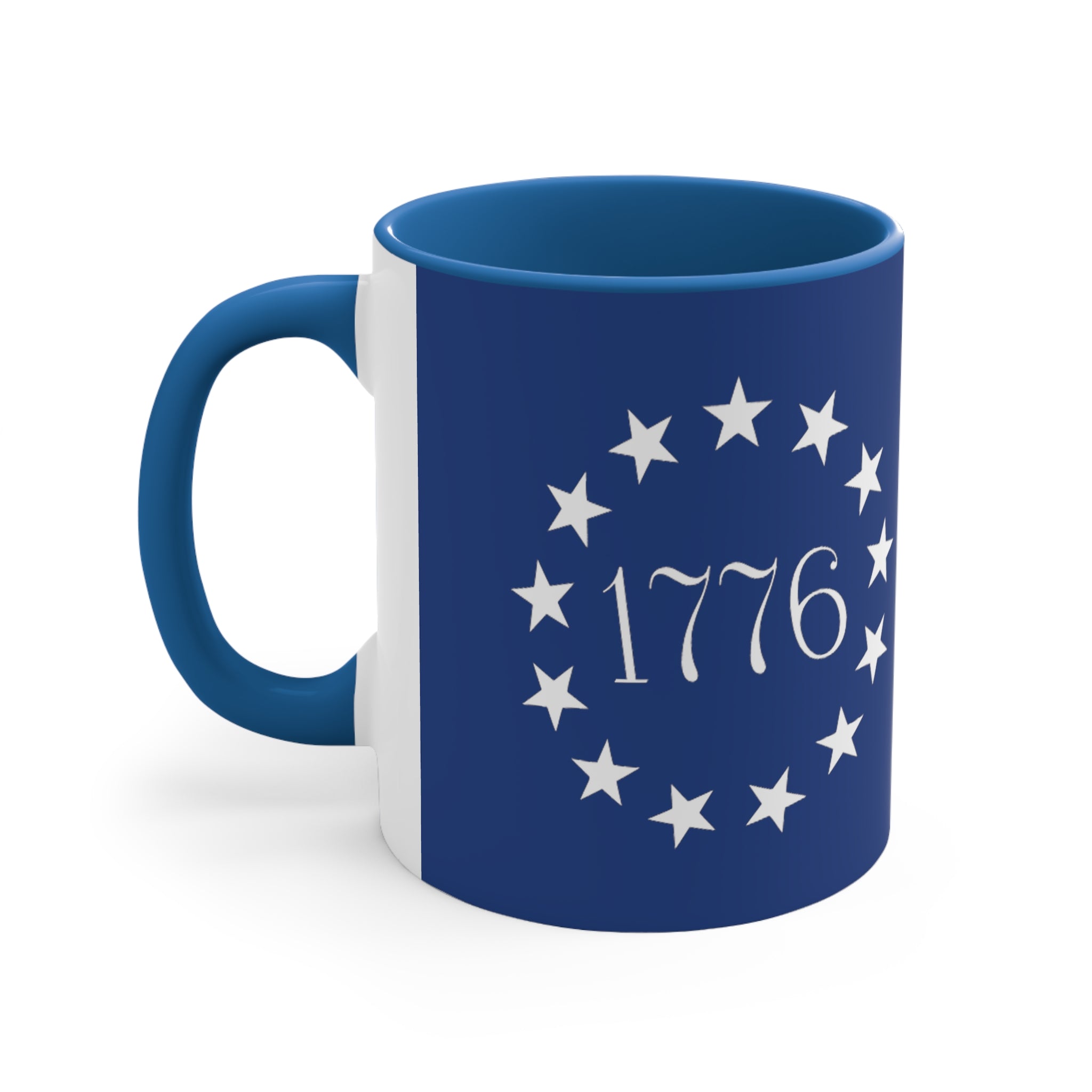 Benjamin Franklin Quote "Rebellion to Tyrants is Obedience to God" Accent Coffee Mug, 11oz