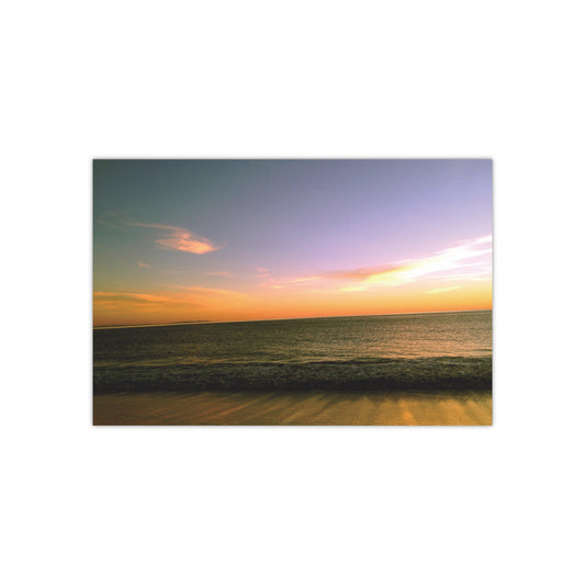 One Moment After Sunset Over Will Rogers Beach, Santa Monica, California - Satin Poster (300gsm)