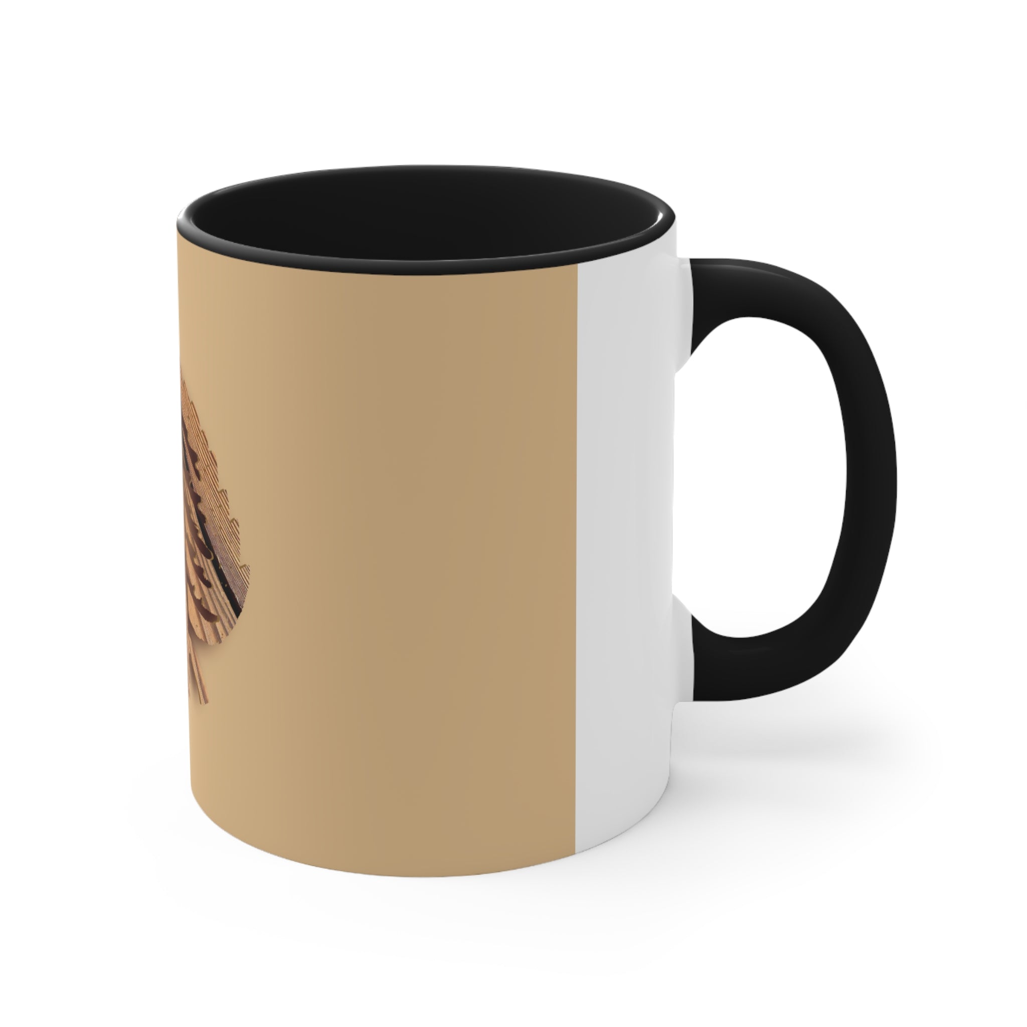 Wooden Tree Logo Accent Coffee Mug, 11oz