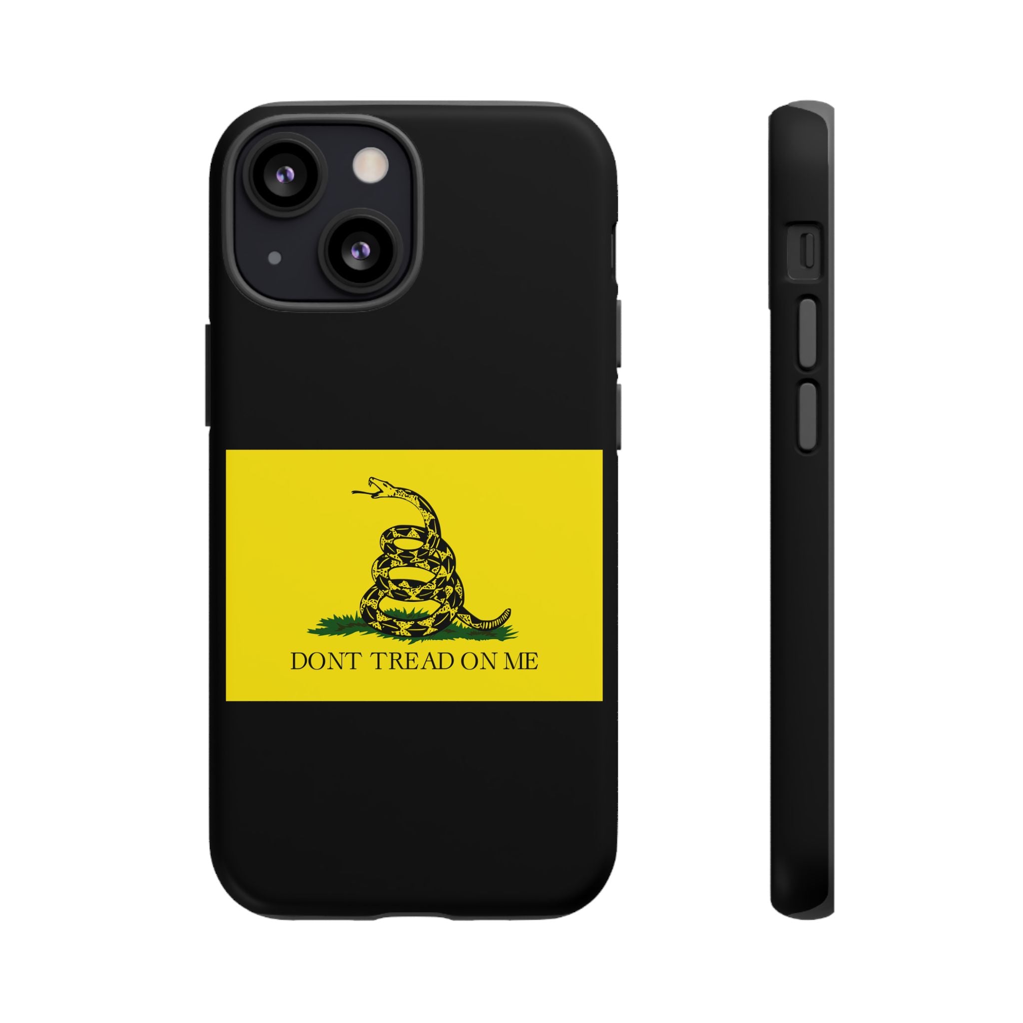 Gadsden flag "Dont Tread on Me" Tough Black & Yellow Cases