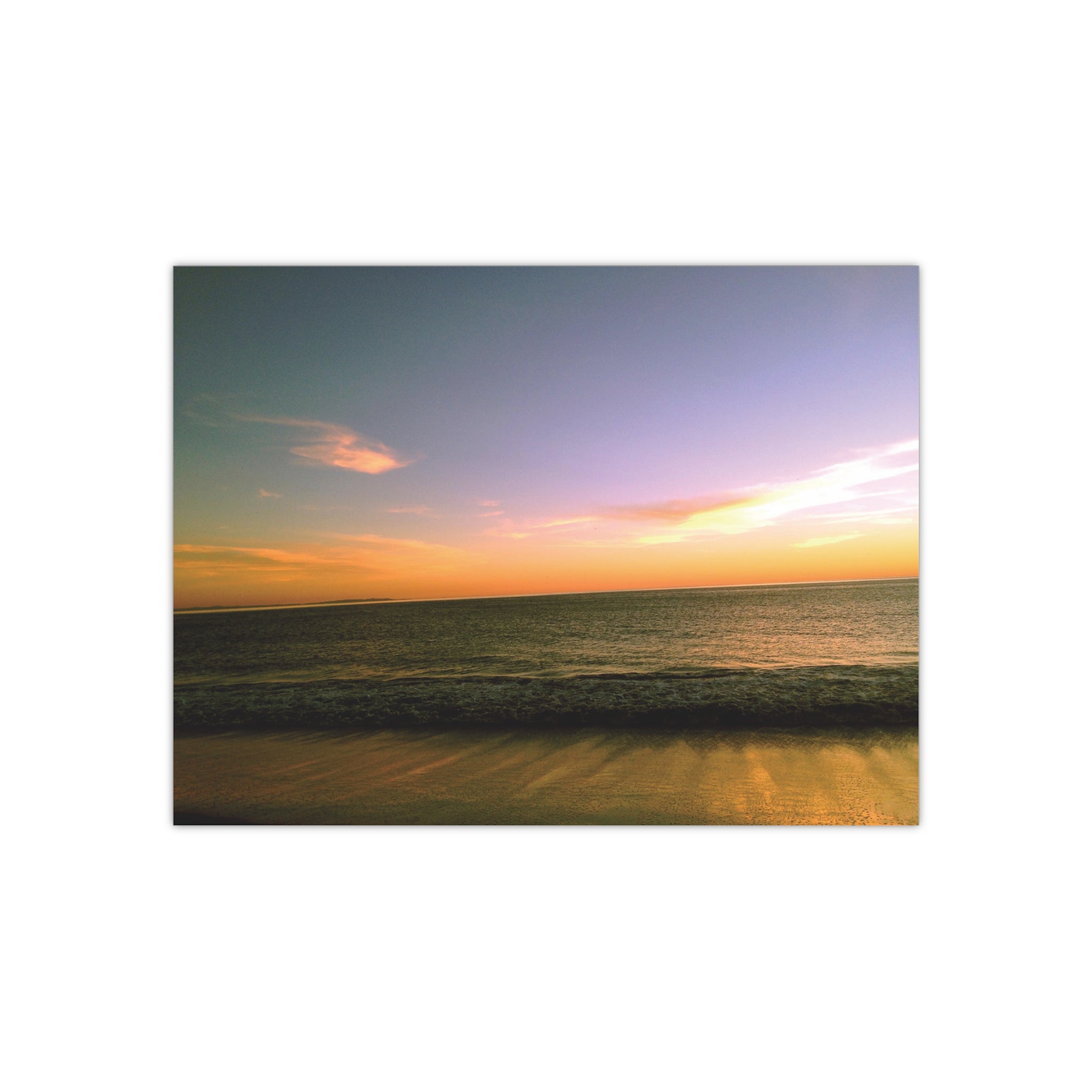 One Moment After Sunset Over Will Rogers Beach, Santa Monica, California - Satin Poster (300gsm)